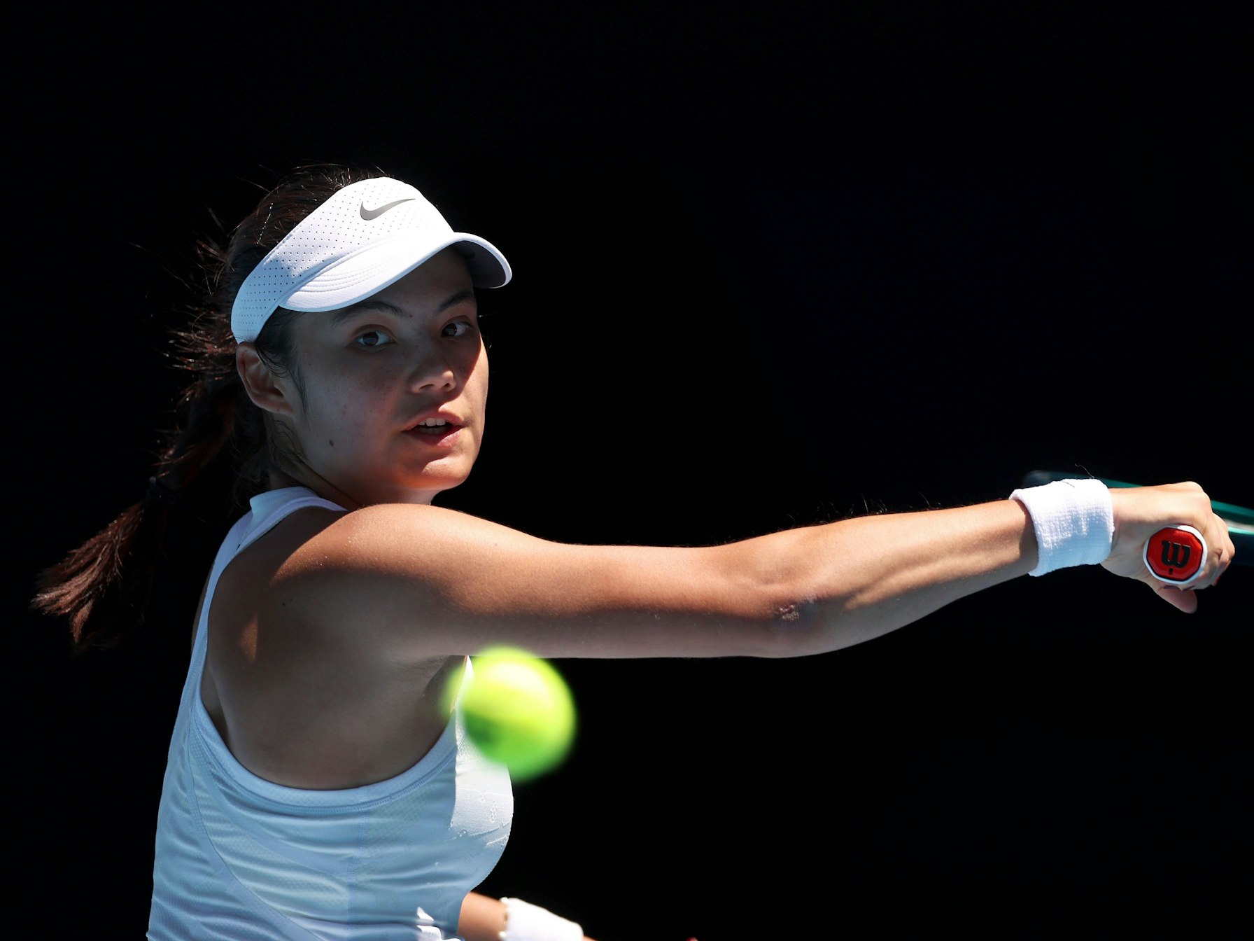 Emma Raducanu während eines Spiels bei den Australian Open.