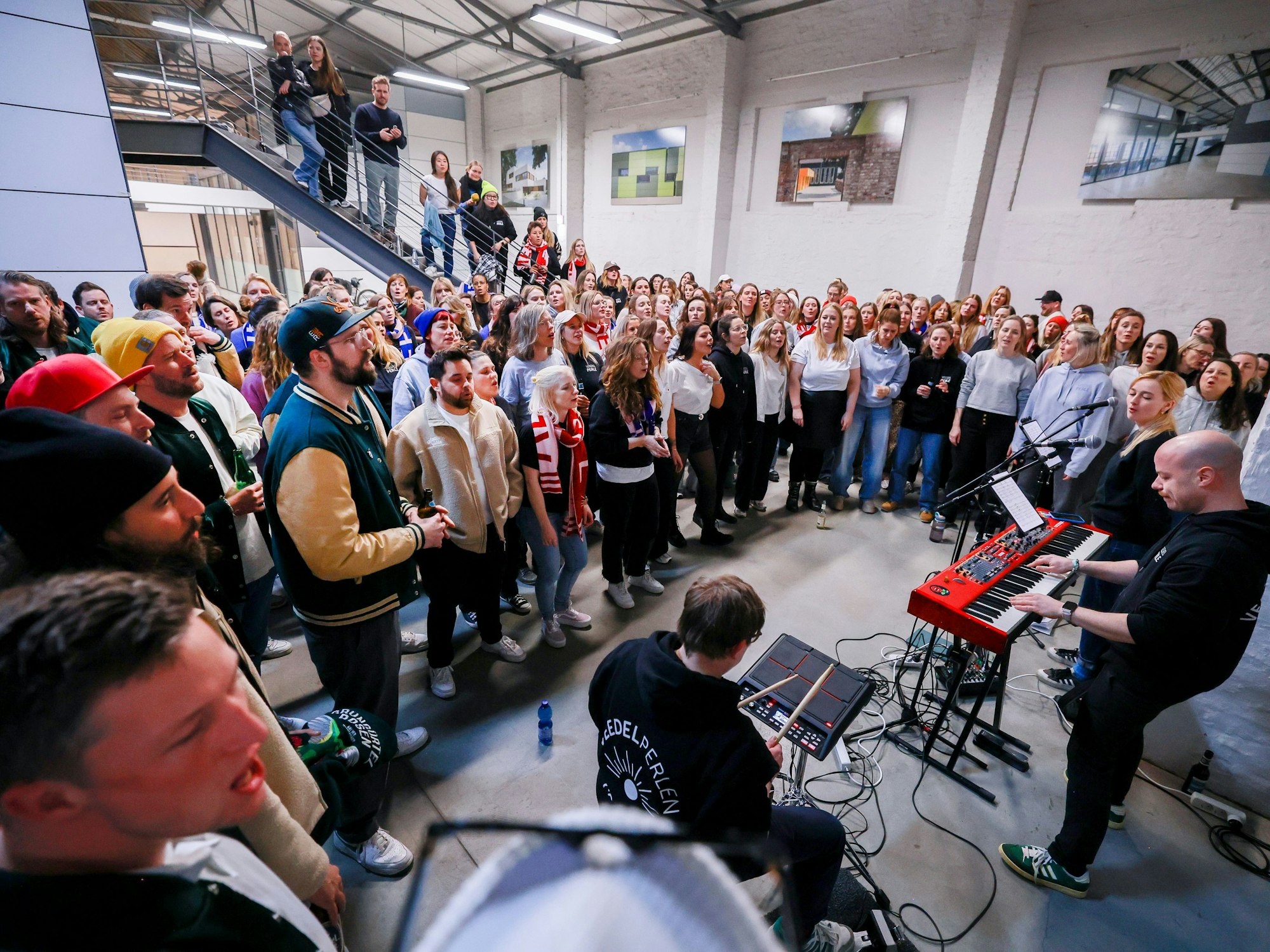 Die Veedelperlen und Grüngürtelrosen bei der Probe.
