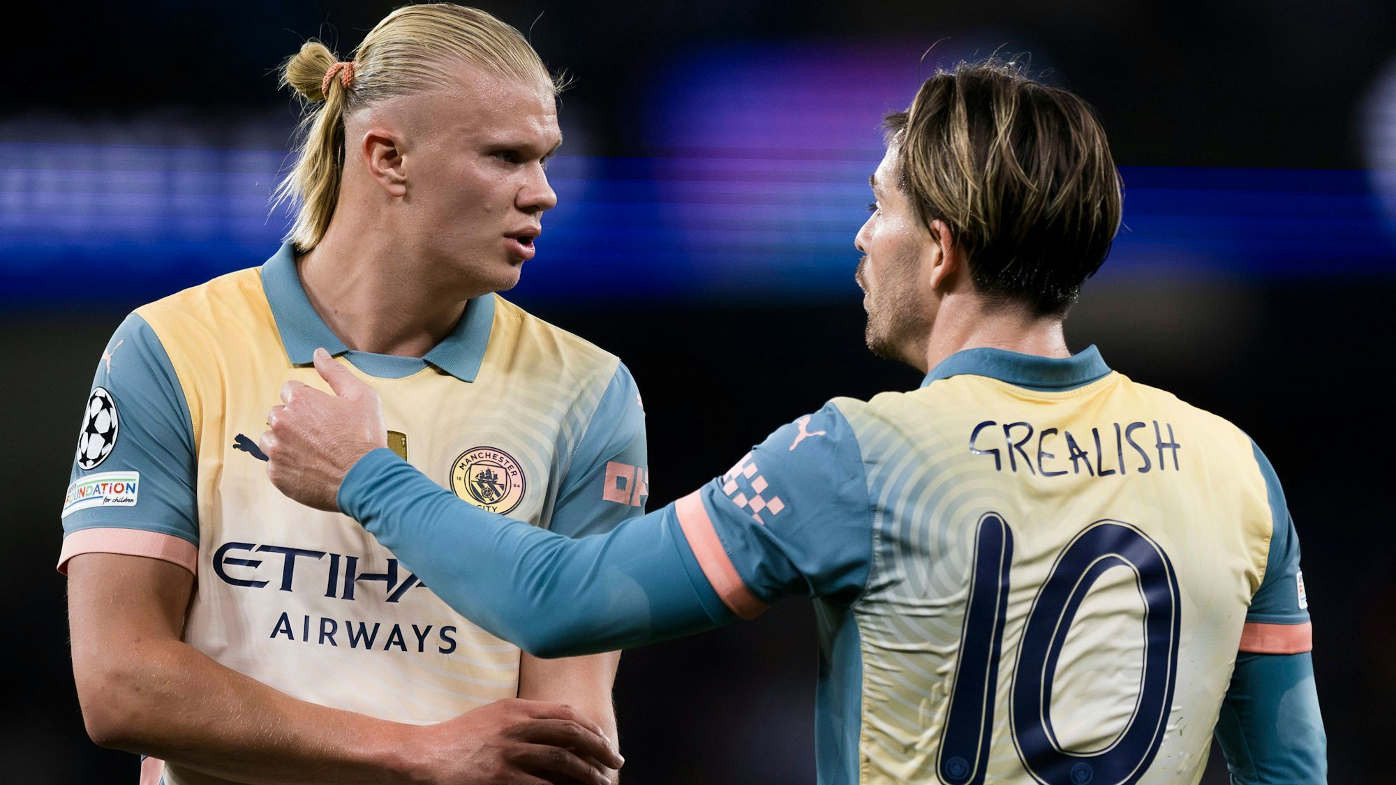 Erling Haaland und Jack Grealish beim Champions-League-Spiel gegen Inter Mailand