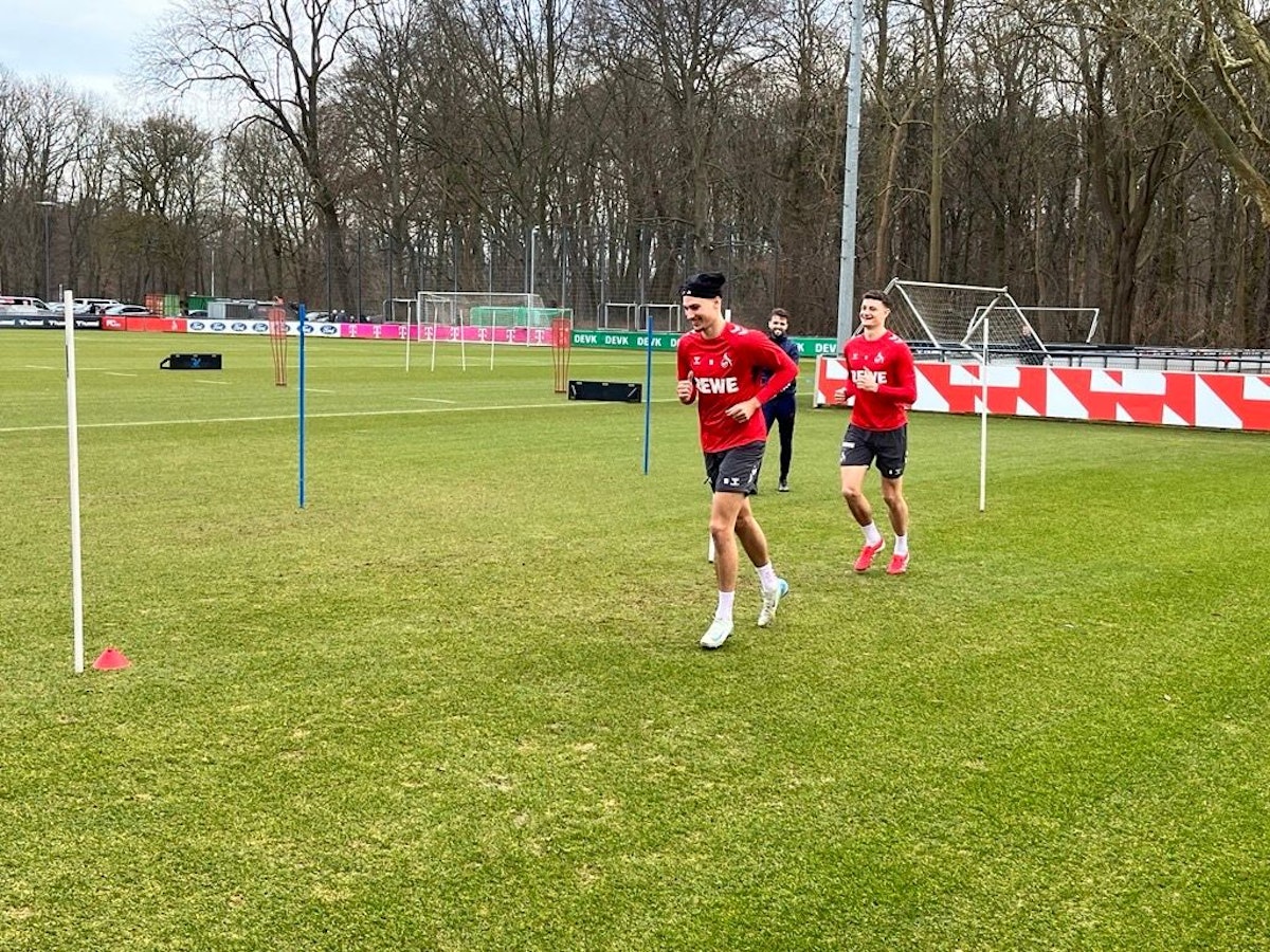 Tim Lemperle und Eric Martel trainieren beim 1. FC Köln.