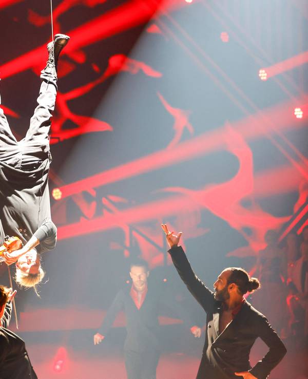 Stargeiger David Garret spielt in der RTL-Tanzshow „Let's Dance“ im Coloneum.