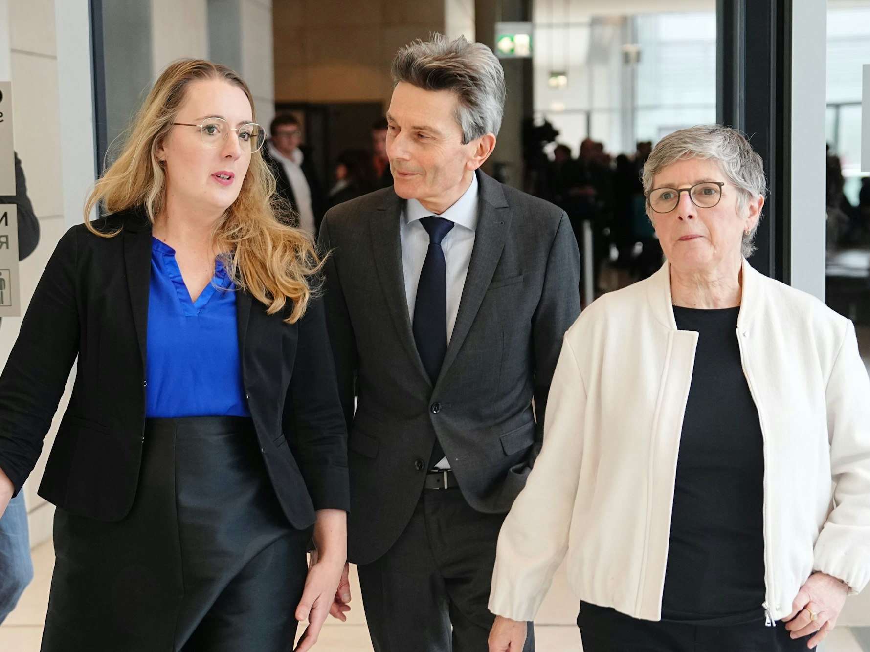 Für diese beiden wird es in Köln heute spannend: Katharina Dröge (links), Bundestagsfraktionsvorsitzende von Bündnis 90/Die Grünen, und Rolf Mützenich, Vorsitzender der SPD-Bundestagsfraktion