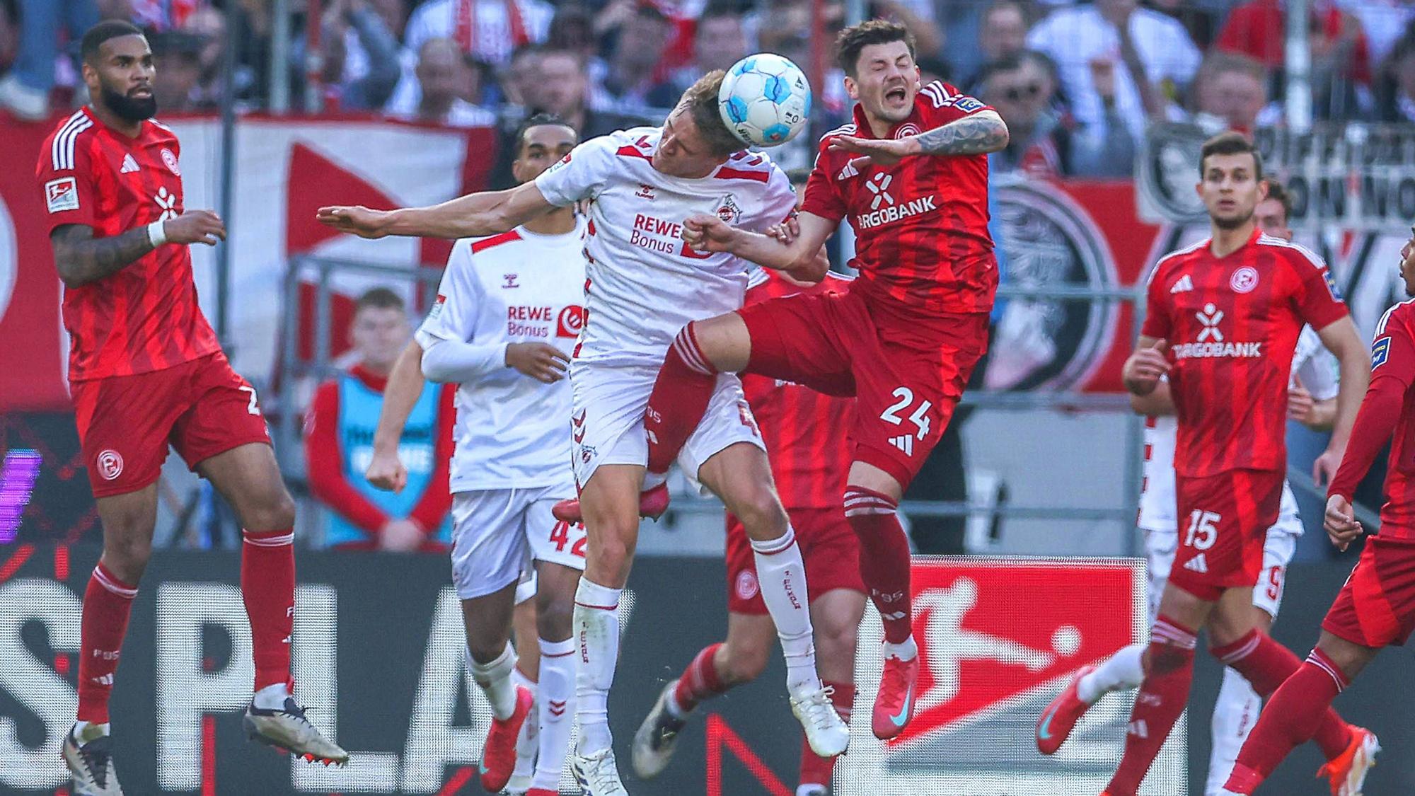 Umkämpftes Derby ohne Sieger zwischen dem 1. FC Köln und Fortuna Düsseldorf.
