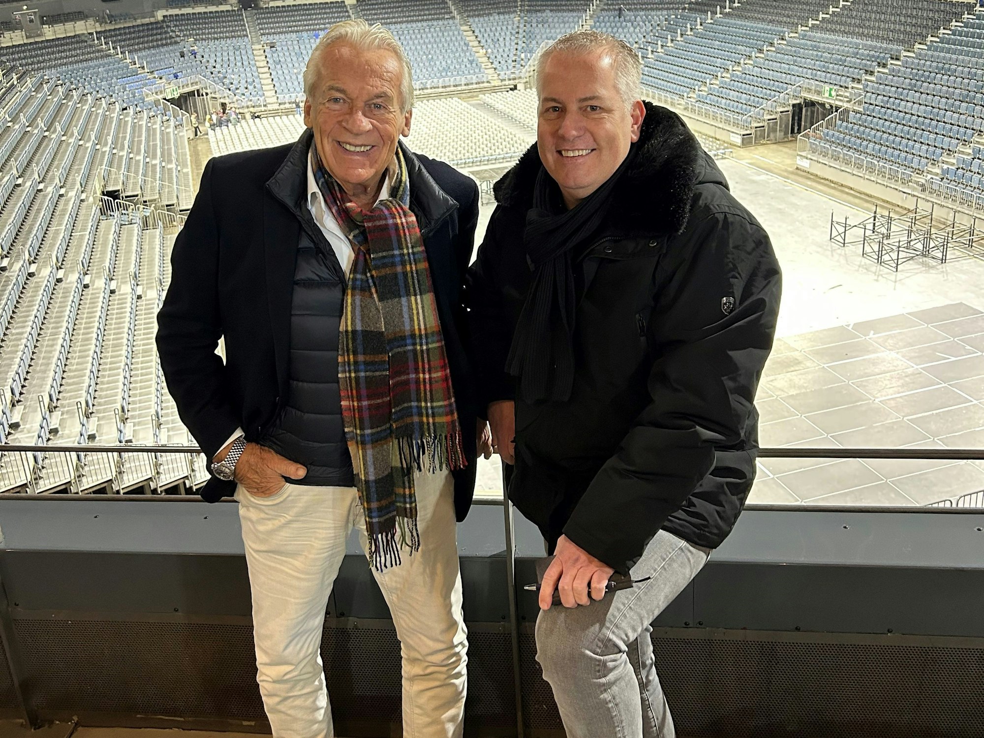 Pepe Lienhard mit Marcel Schwamborn.