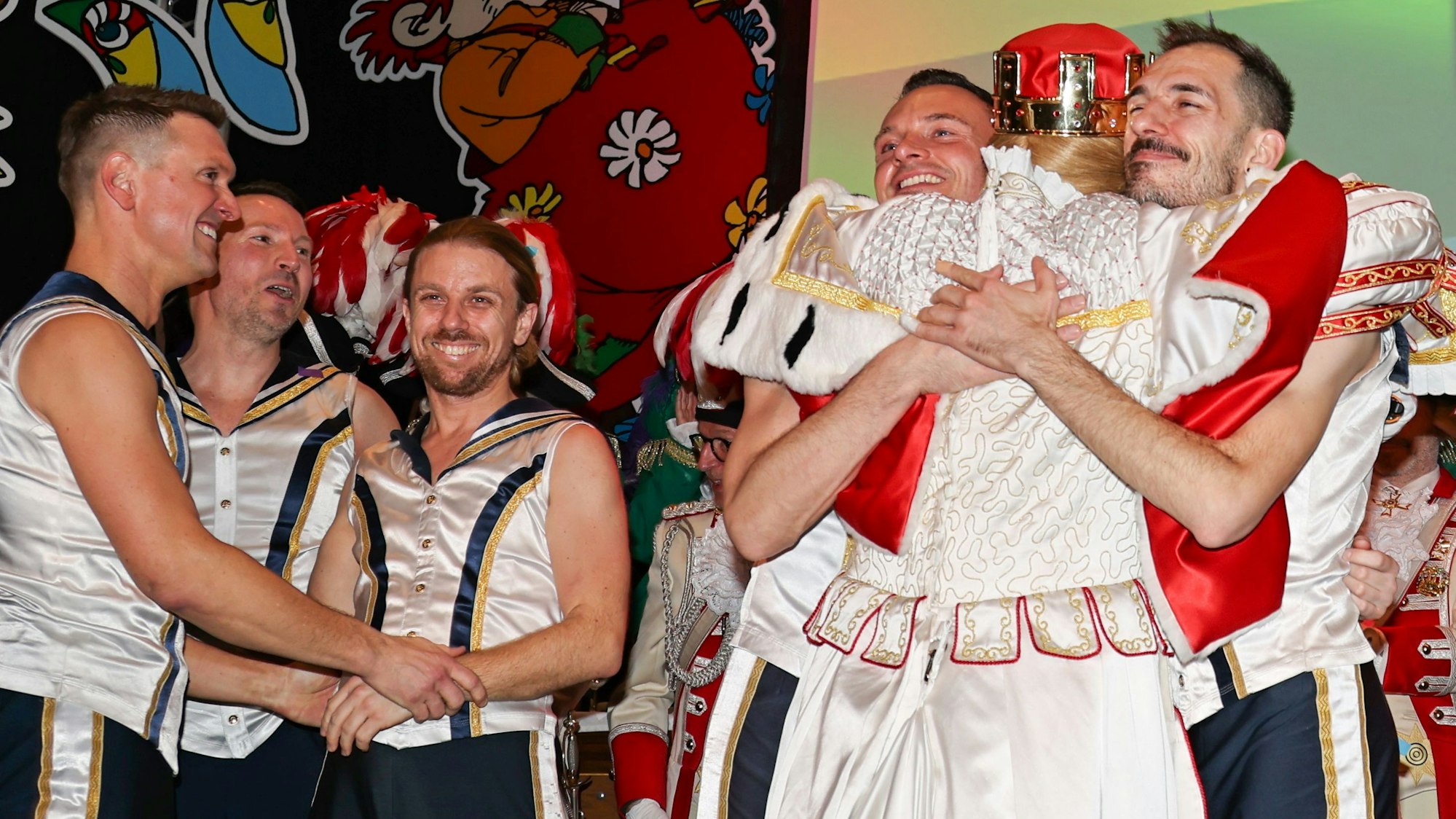 Jungfrau Marlis feiert mit der StattGarde.