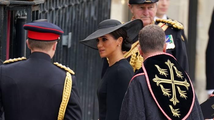 Meghan im Jahr 2022 (Archivbild): Nach dem Tod von Königin Elizabeth II. kam sie mit Harry zum Staatsbegräbnis.