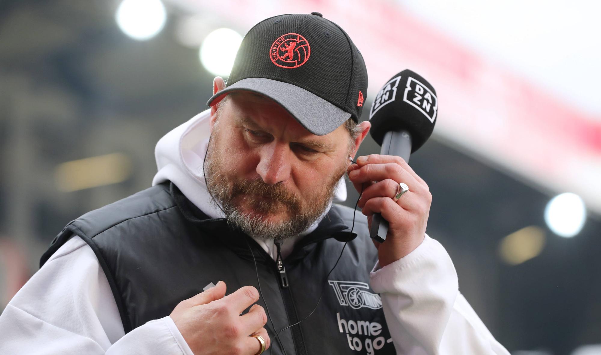 Steffen Baumgart bei der Heimniederlage von Union Berlin gegen Holstein Kiel.