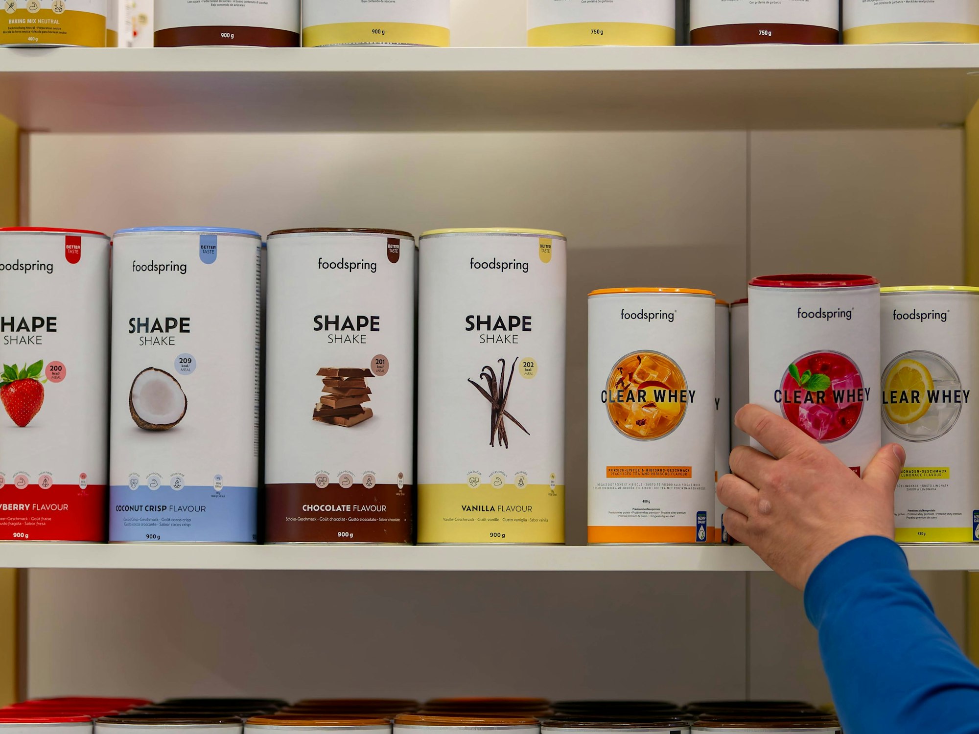 Die Produkte von foodspring hier im April 2024 auf der FIBO-Messe in Köln zu sehen) werden aus den Regalen genommen.