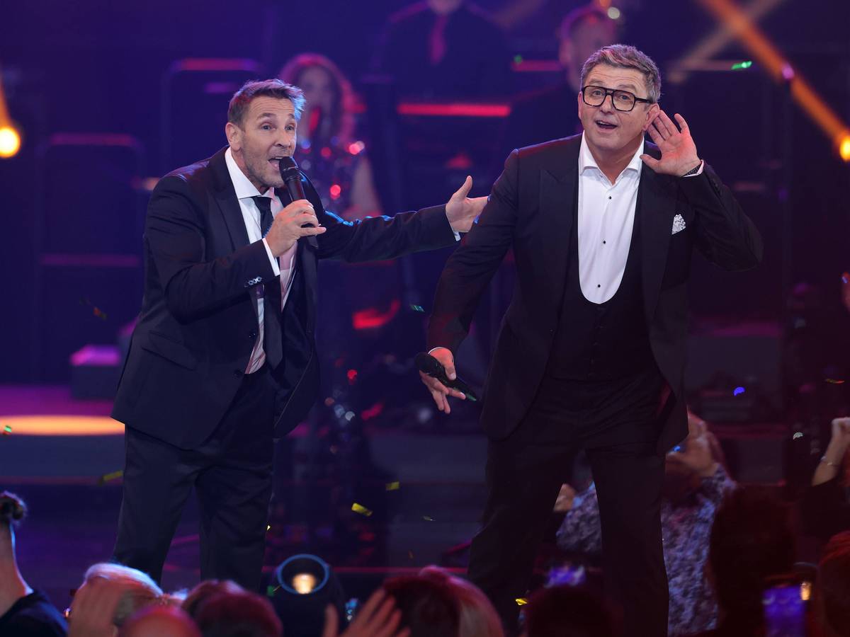 Mark Keller und Hans Sigl bei einem gemeinsamen Bühnen-Auftritt.