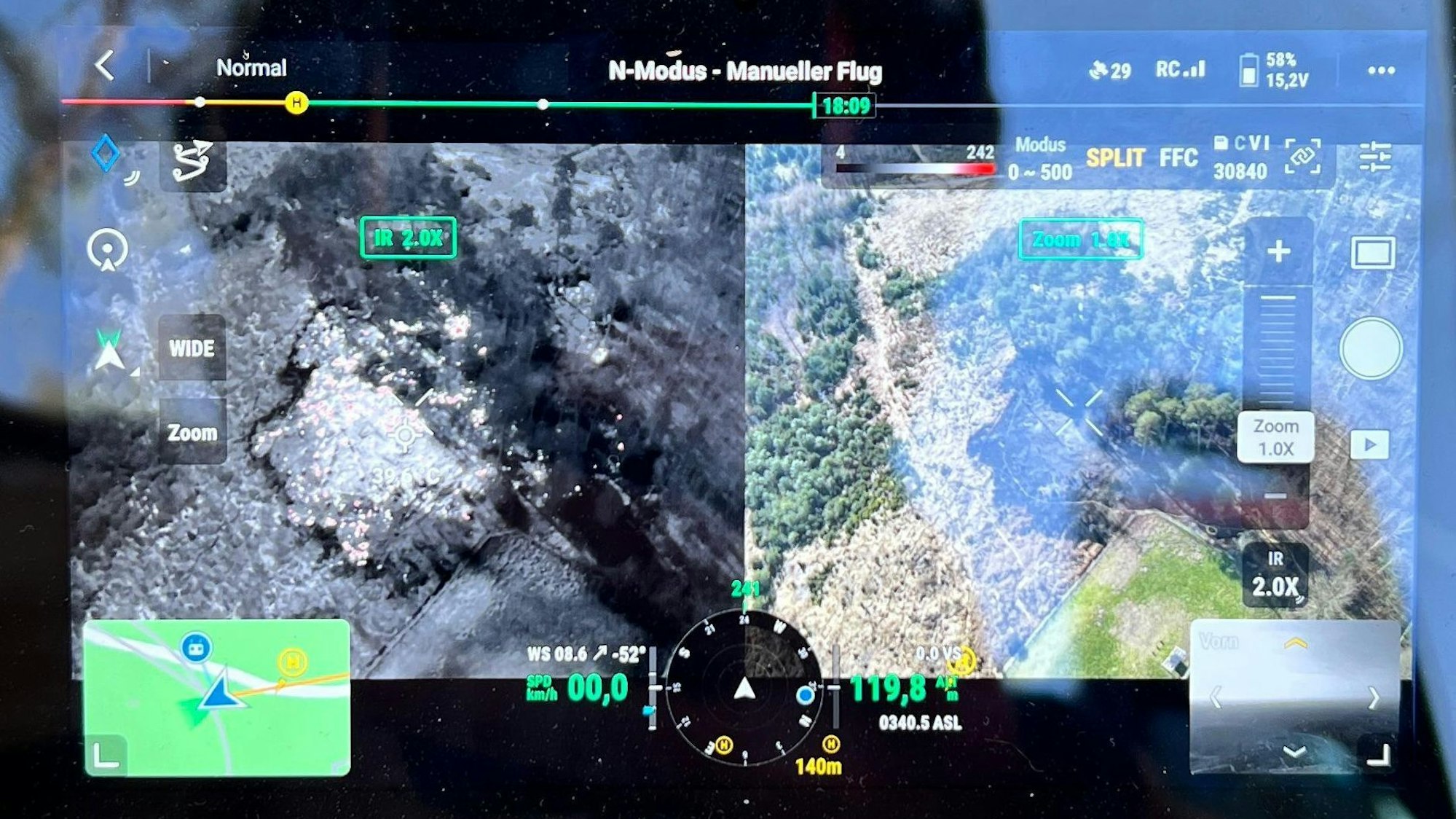 Aufnahmen einer Feuerwehrdrohne