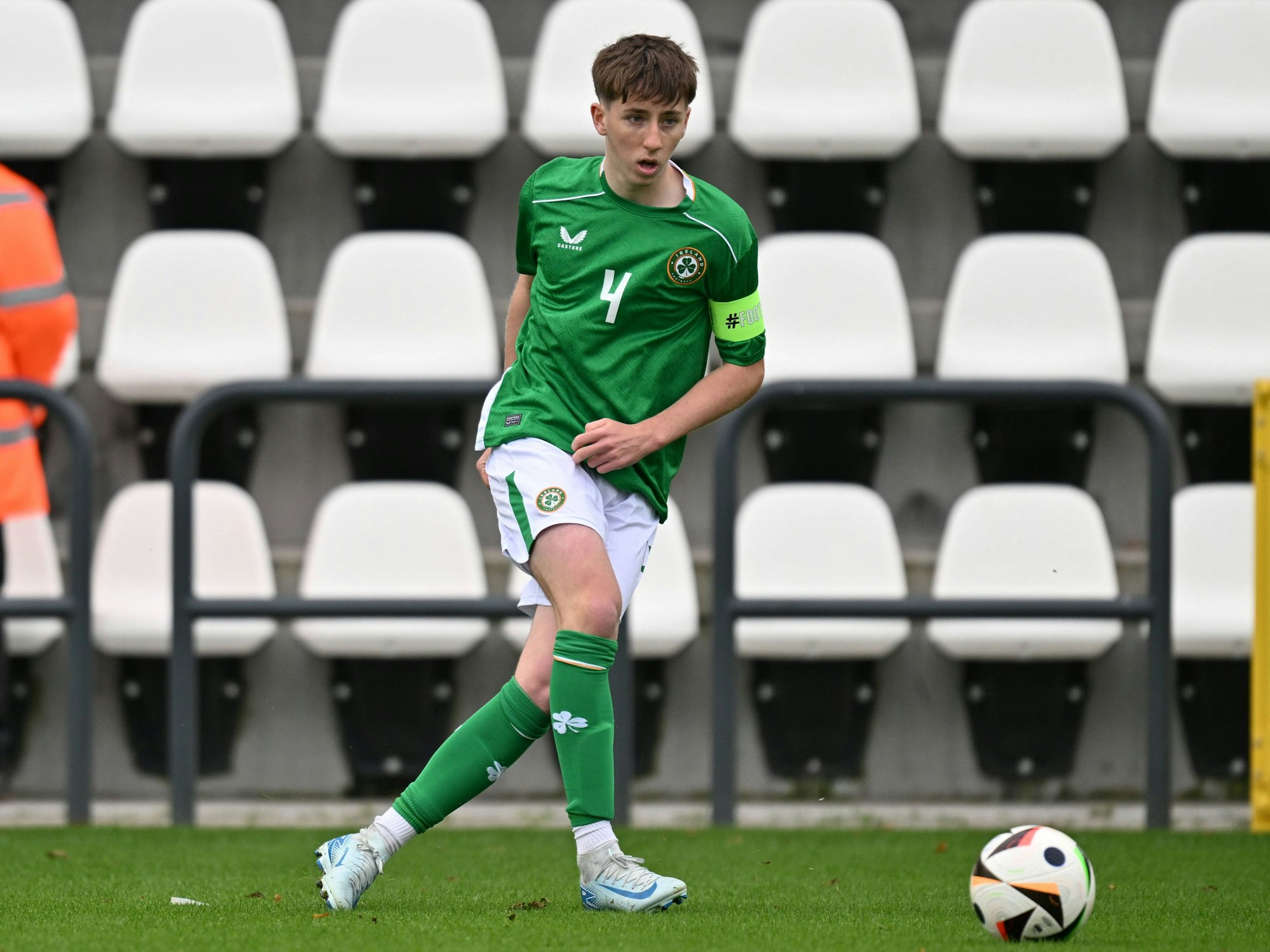 Ben Dumigan am 29. September 2024 beim Junioren-Länderspiel mit Irland in Belgien.
