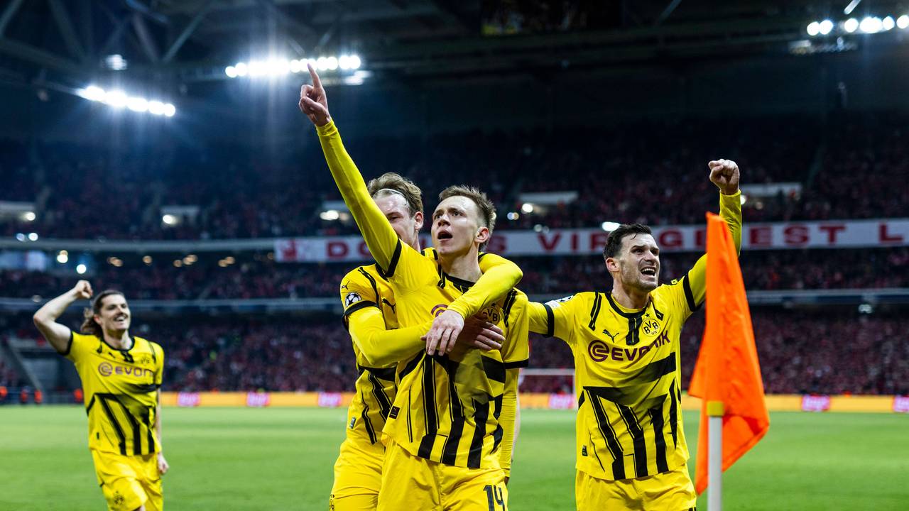 Die Spieler von Borussia Dortmund bejubelten am Mittwochabend (12. März 2025) den Treffer zum 2:1 gegen Lille.