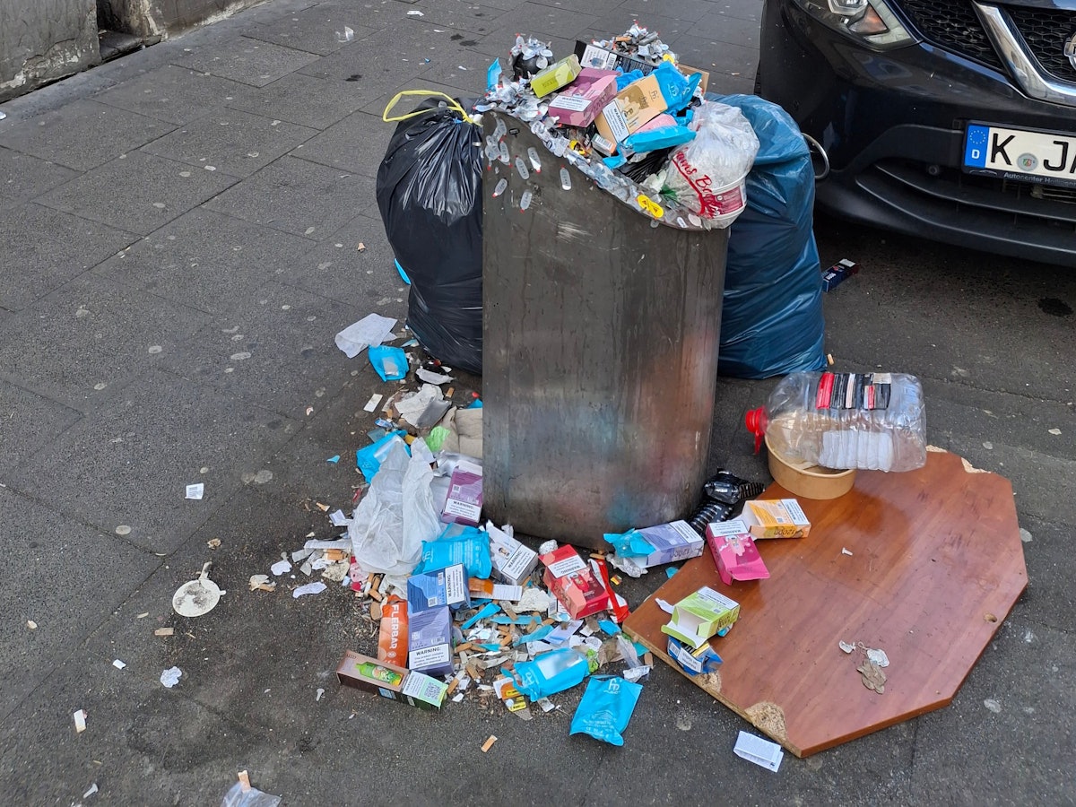 Müll auf der Staße