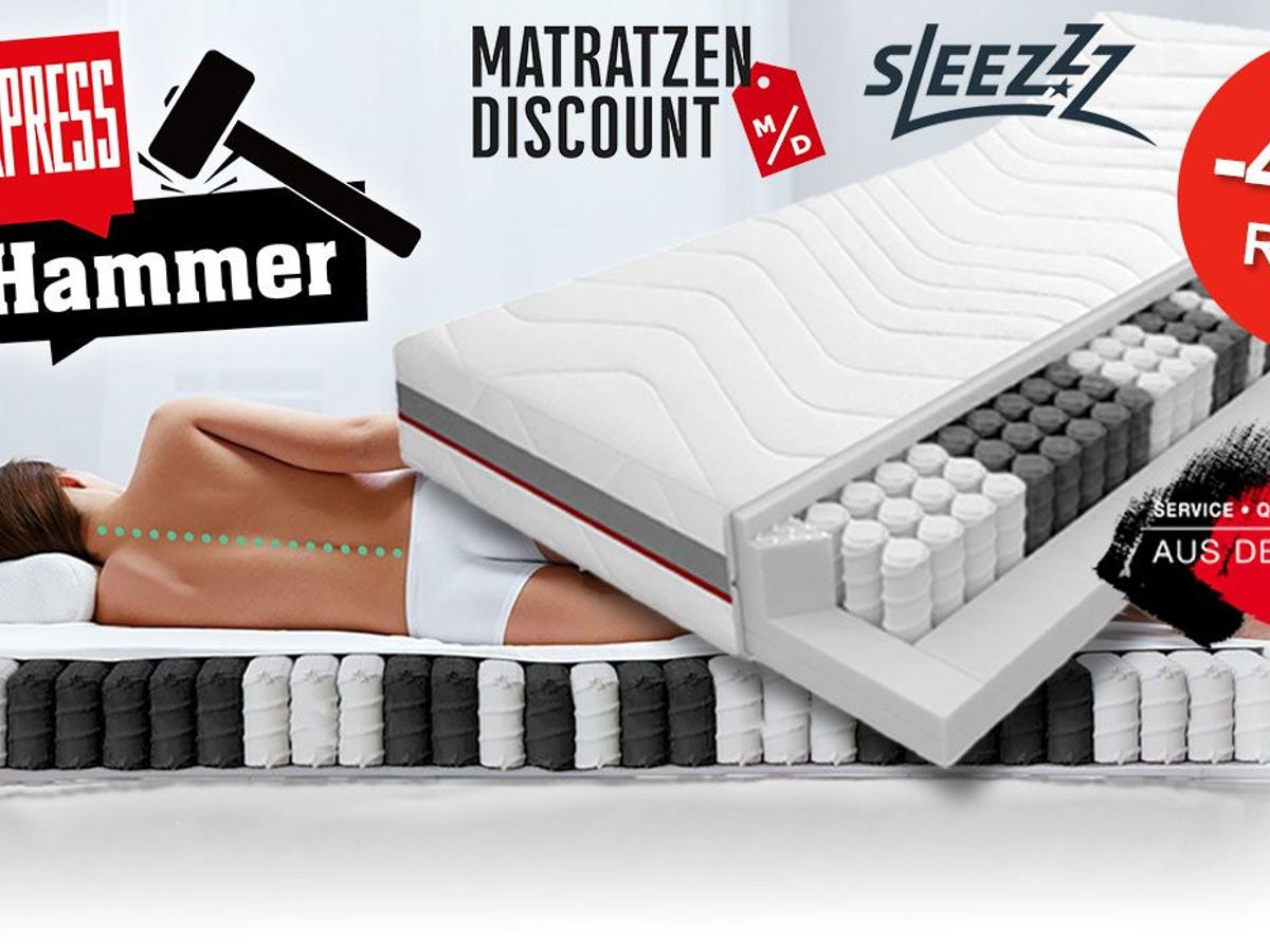 EXPRESS Hammer Angebot NUR NOCH HEUTE: Sleezzz Premium-Matratze exklusiv bis -40% bei Matratzen Discount reduziert