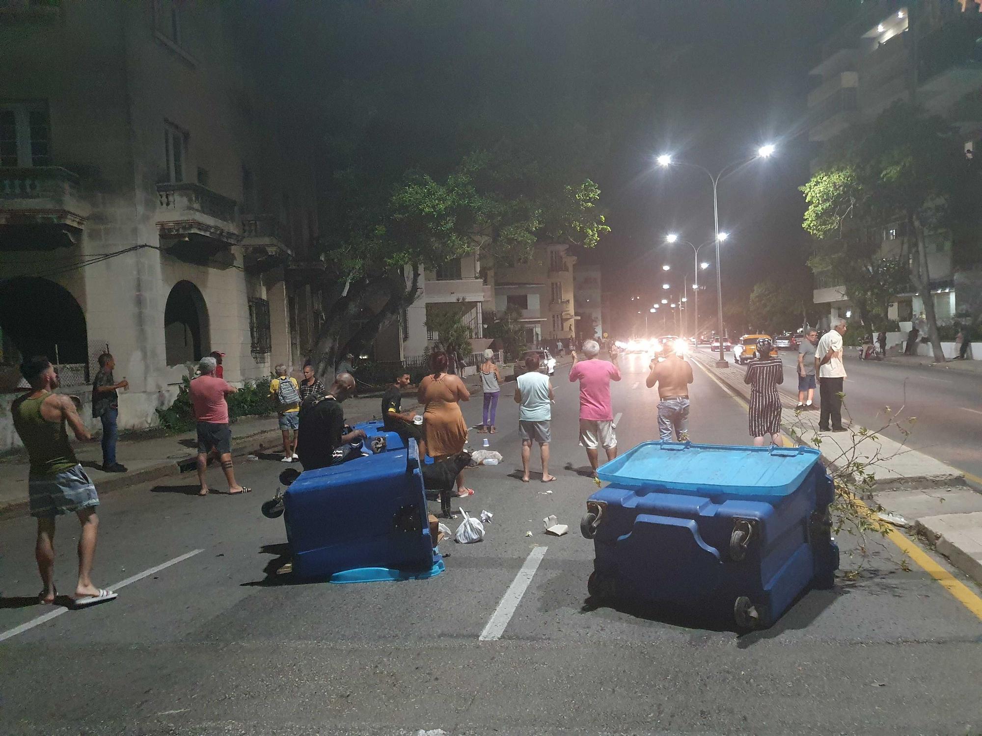 Proteste auf den Straßen Kubas.