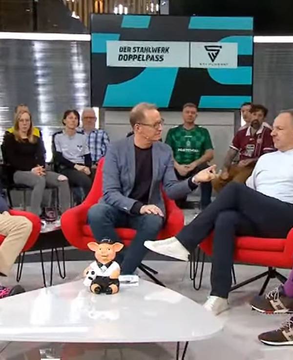Die „Doppelpass“-Runde mit Conan Furlong, Florian König, Alexander Zorniger und Alfred Draxler (v.l.n.r.).