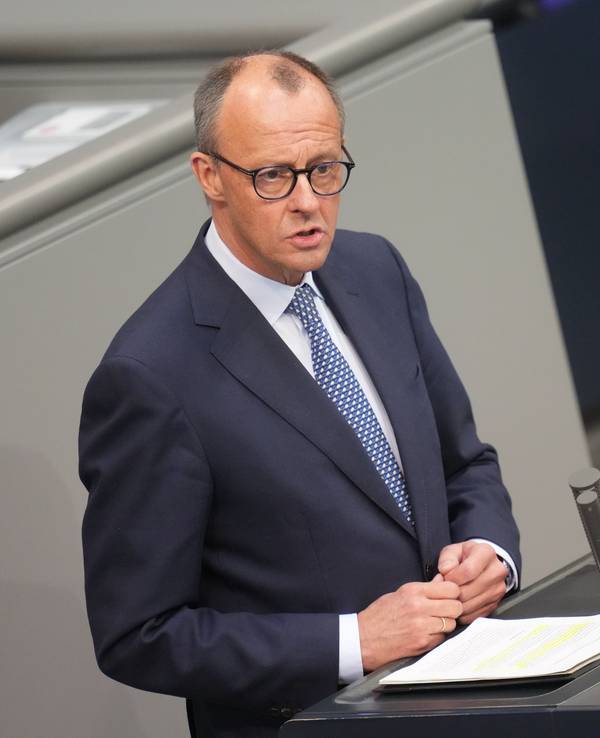 Friedrich Merz bei einer Rede im Bundestag.