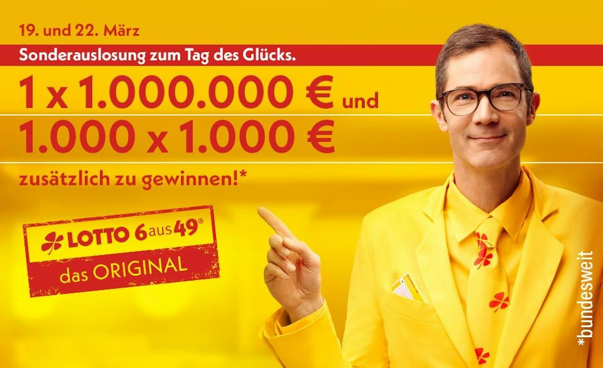 WestLotto Sonderauslosung zum Tag des Glücks.