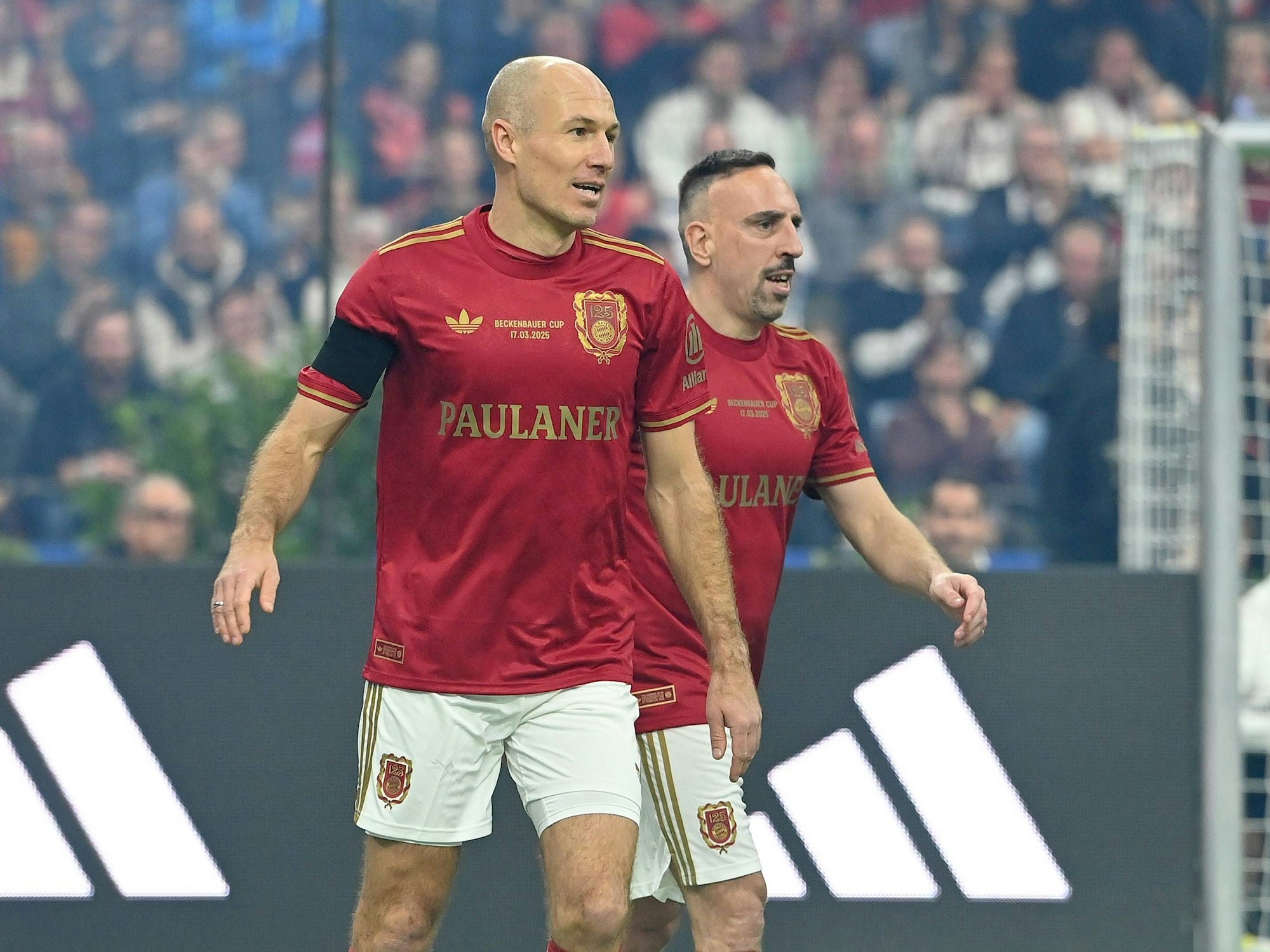 Arjen Robben und Franck Ribéry (r.) beim Franz-Beckenbauer-Cup.