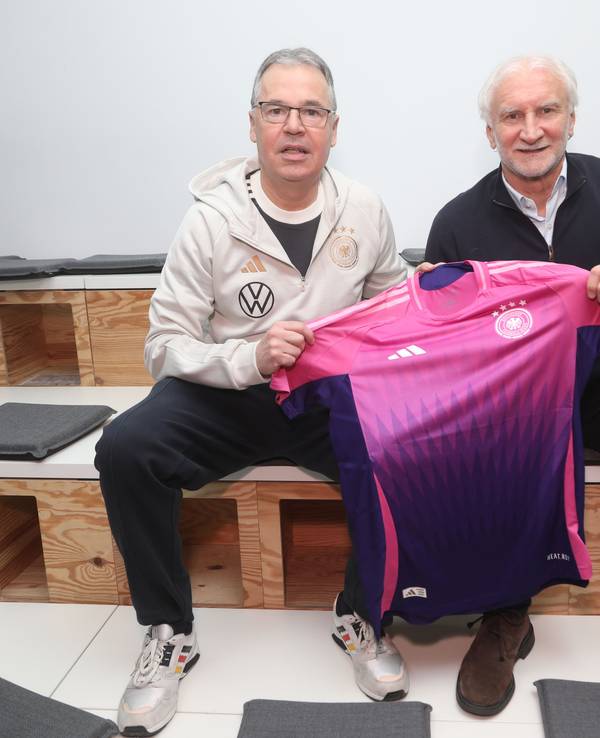 Interview mit Andreas Rettig (l.) und Rudi Völler.