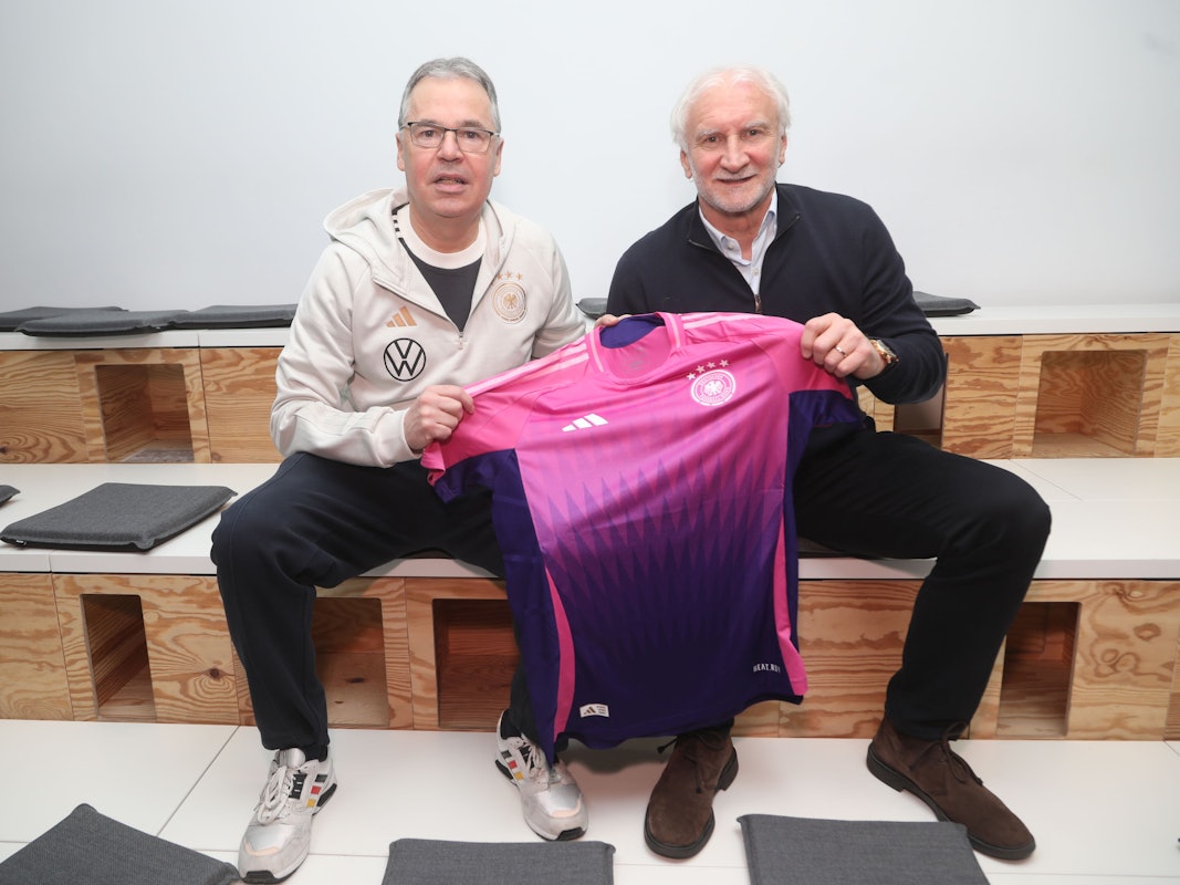 Interview mit Andreas Rettig (l.) und Rudi Völler.