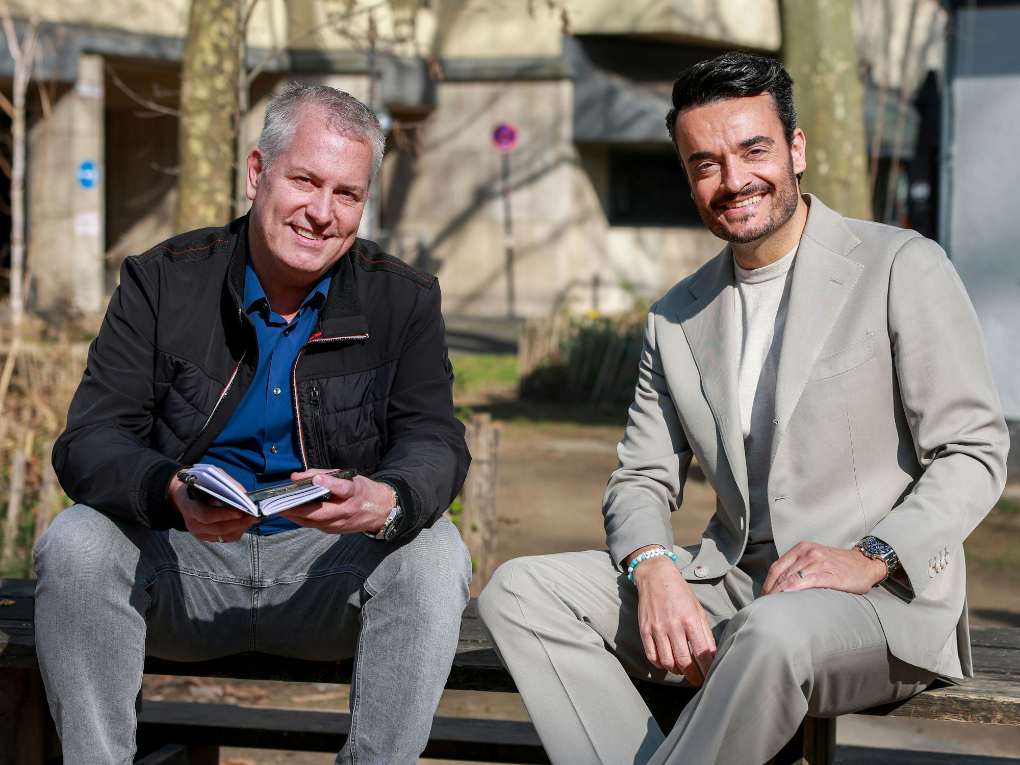 Giovanni Zarrella im Gespräch mit Autor Marcel Schwamborn.