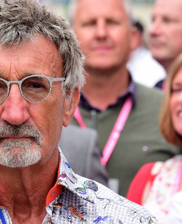 Eddie Jordan an der Rennstrecke in Silverstone.
