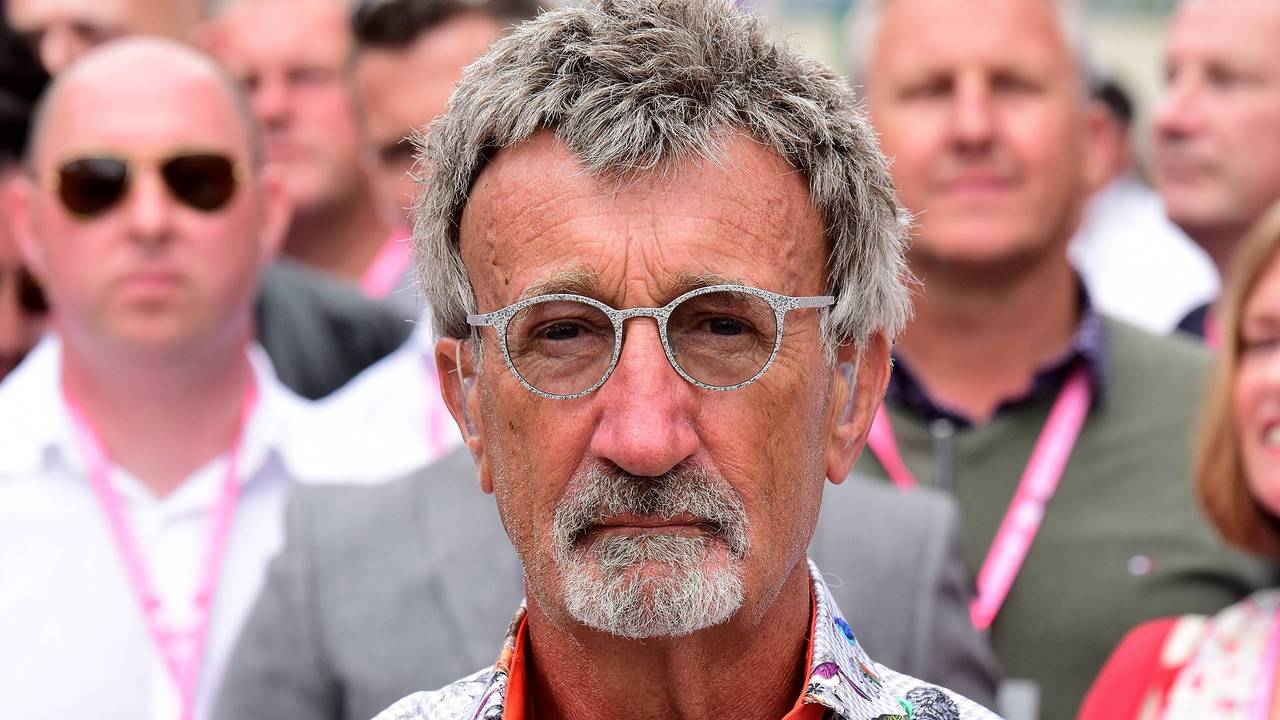 Eddie Jordan an der Rennstrecke in Silverstone.