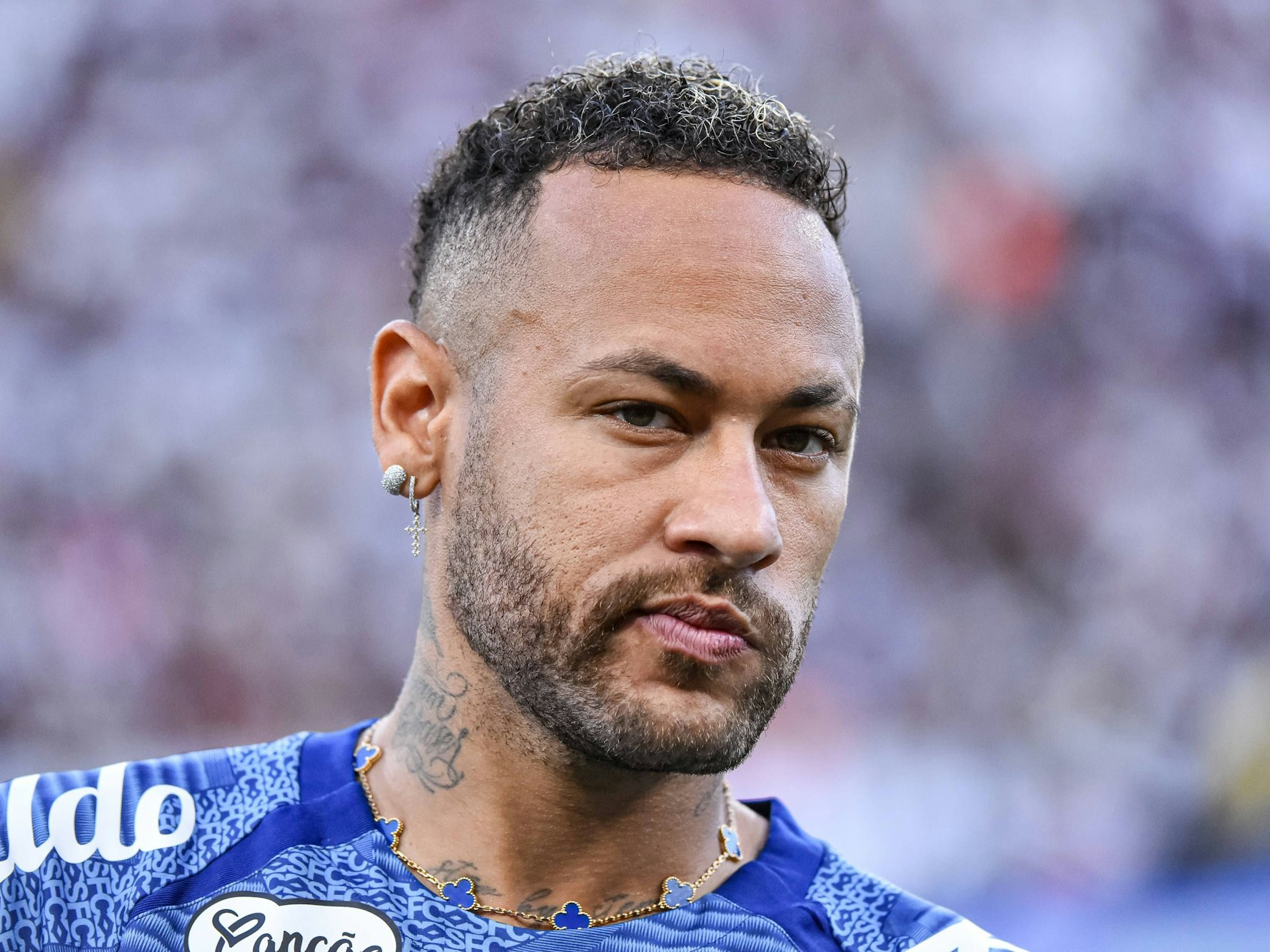 Neymar beim Aufwärmen mit seinem Team FC Santos.