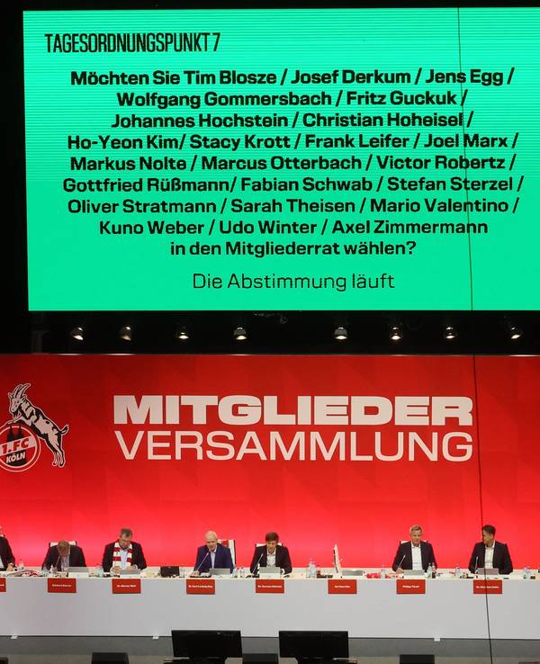 1. FC Köln, Mitgliederversammlung, 24.09.2024 in der Lanxess-Arena.