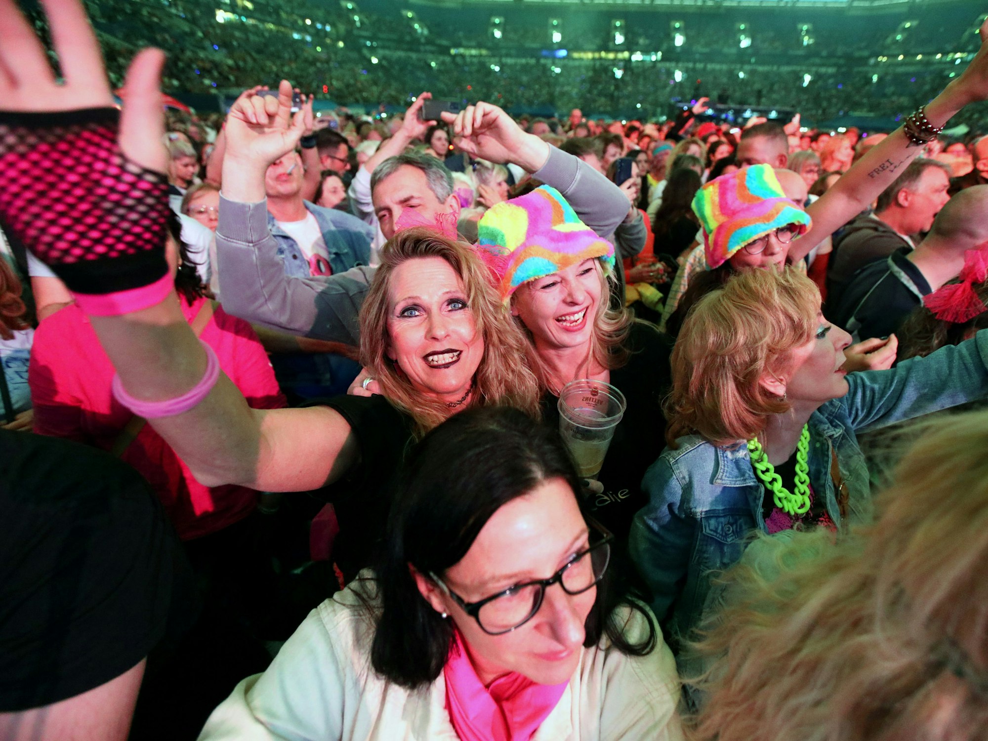 Fans in der Veltins-Arena in Gelsenkirchen.