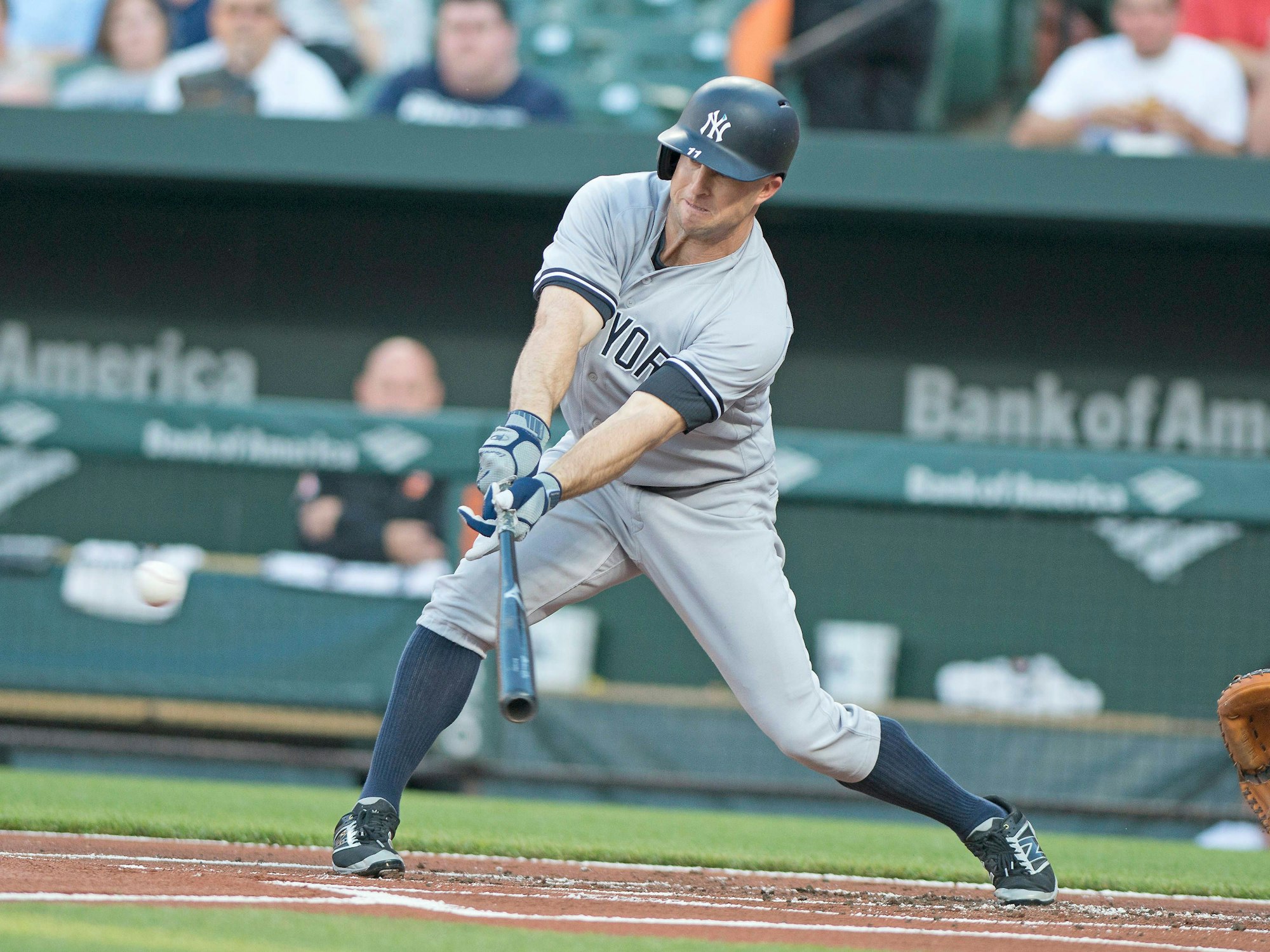 Brett Gardner holt aus.