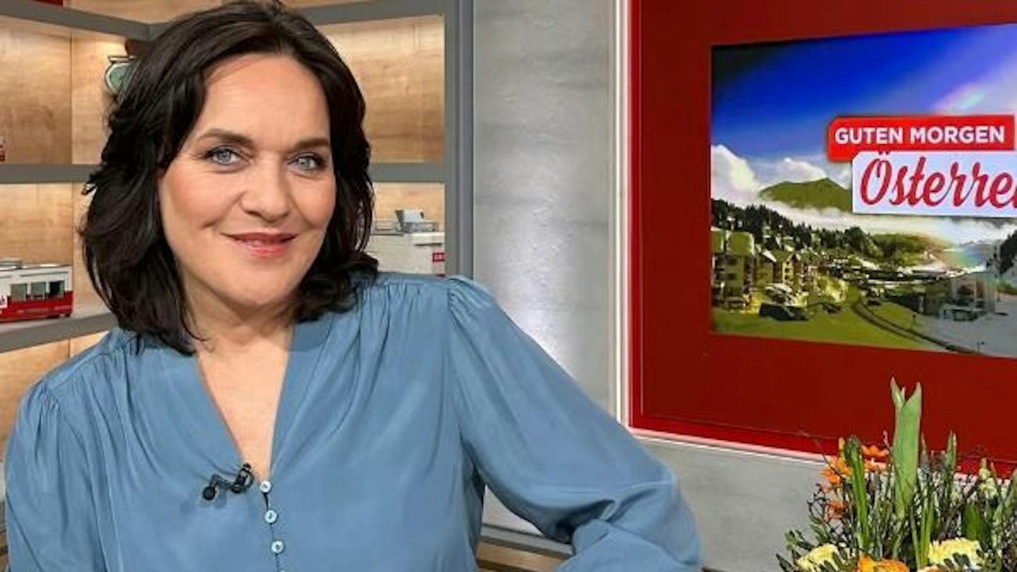 Eva Pölzl moderiert „Guten Morgen Österreich“ im ORF.