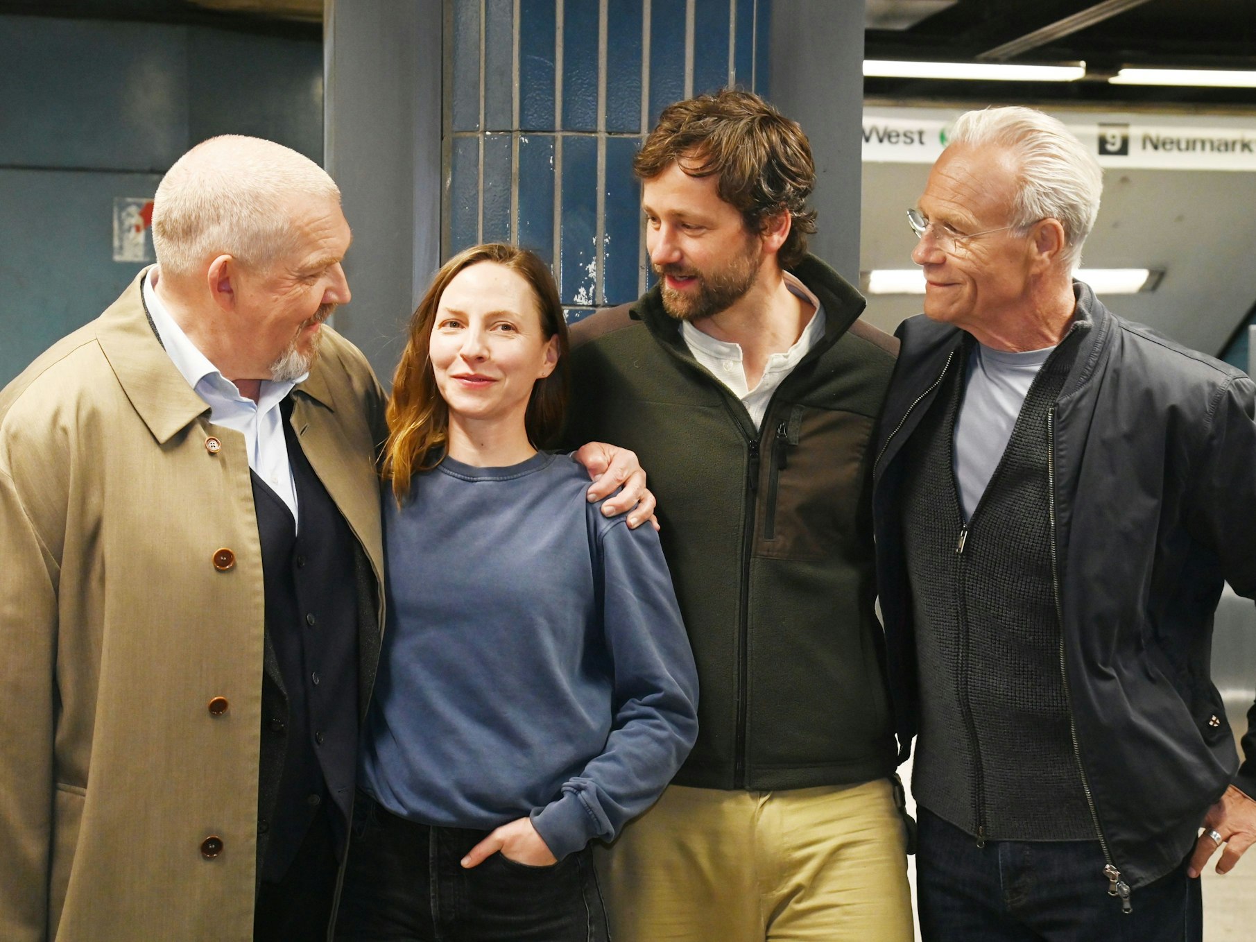 Tatort-Pressetermin: Dietmar Bär, Katharina Schüttler, Florian Stetter, Klaus J. Behrendt posieren.