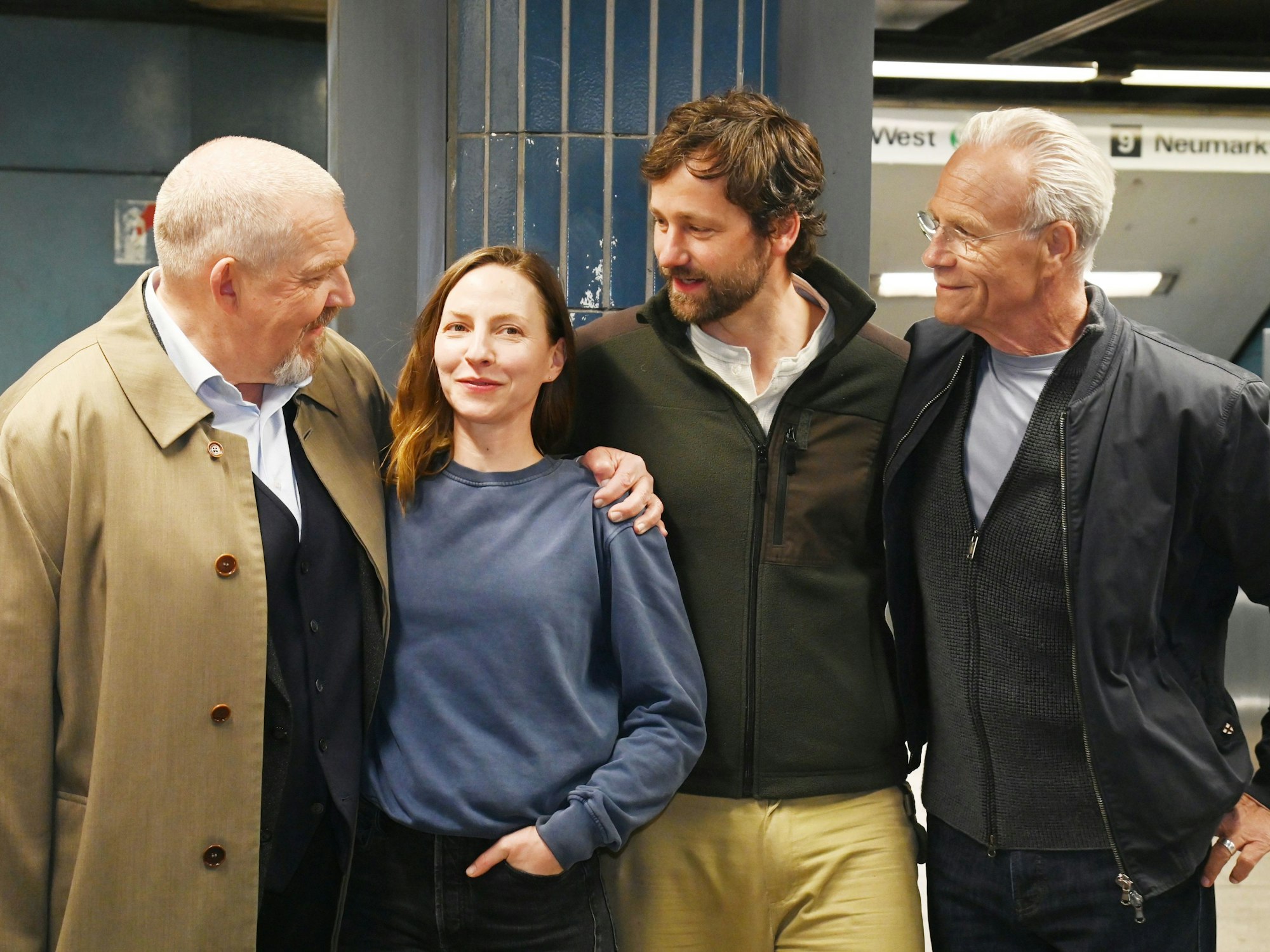 Tatort-Pressetermin: Dietmar Bär, Katharina Schüttler, Florian Stetter, Klaus J. Behrendt posieren.
