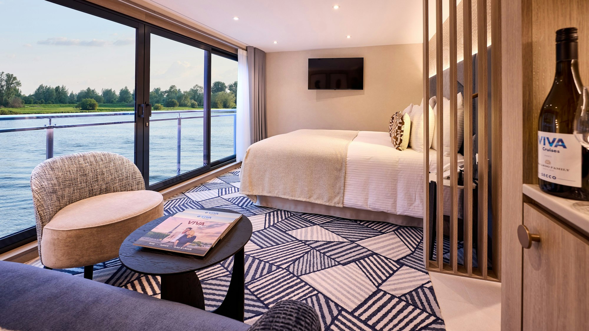 Eine Kabine auf der Viva Enjoy von Viva Cruises