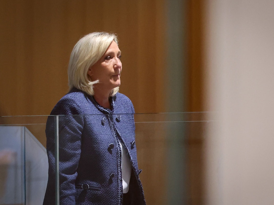 Marine Le Pen am 31. März bei ihrer Ankunft im Gericht in Paris: Das Urteil durchkreuzt ihre Pläne für die Präsidentschaftskandidatur.