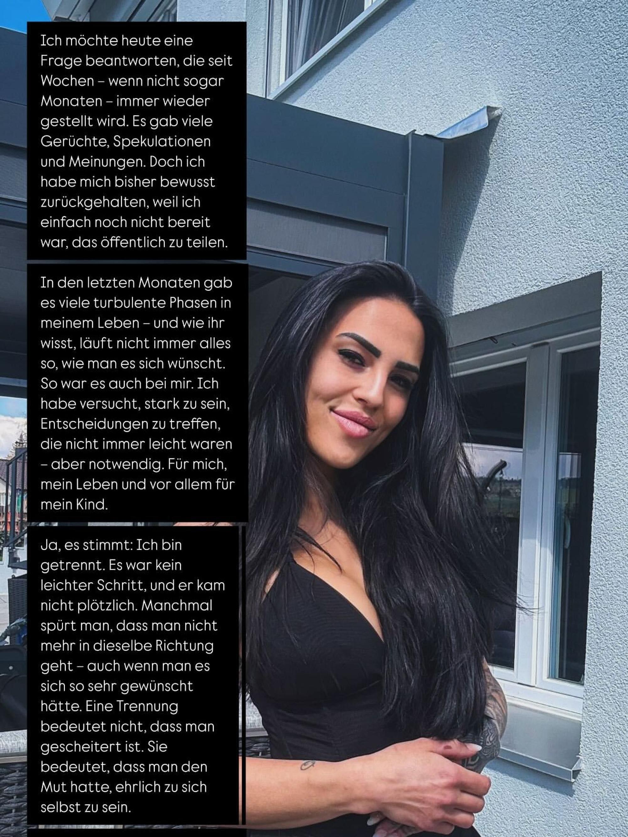 Elena Miras gibt Trennung auf Instagram bekannt.