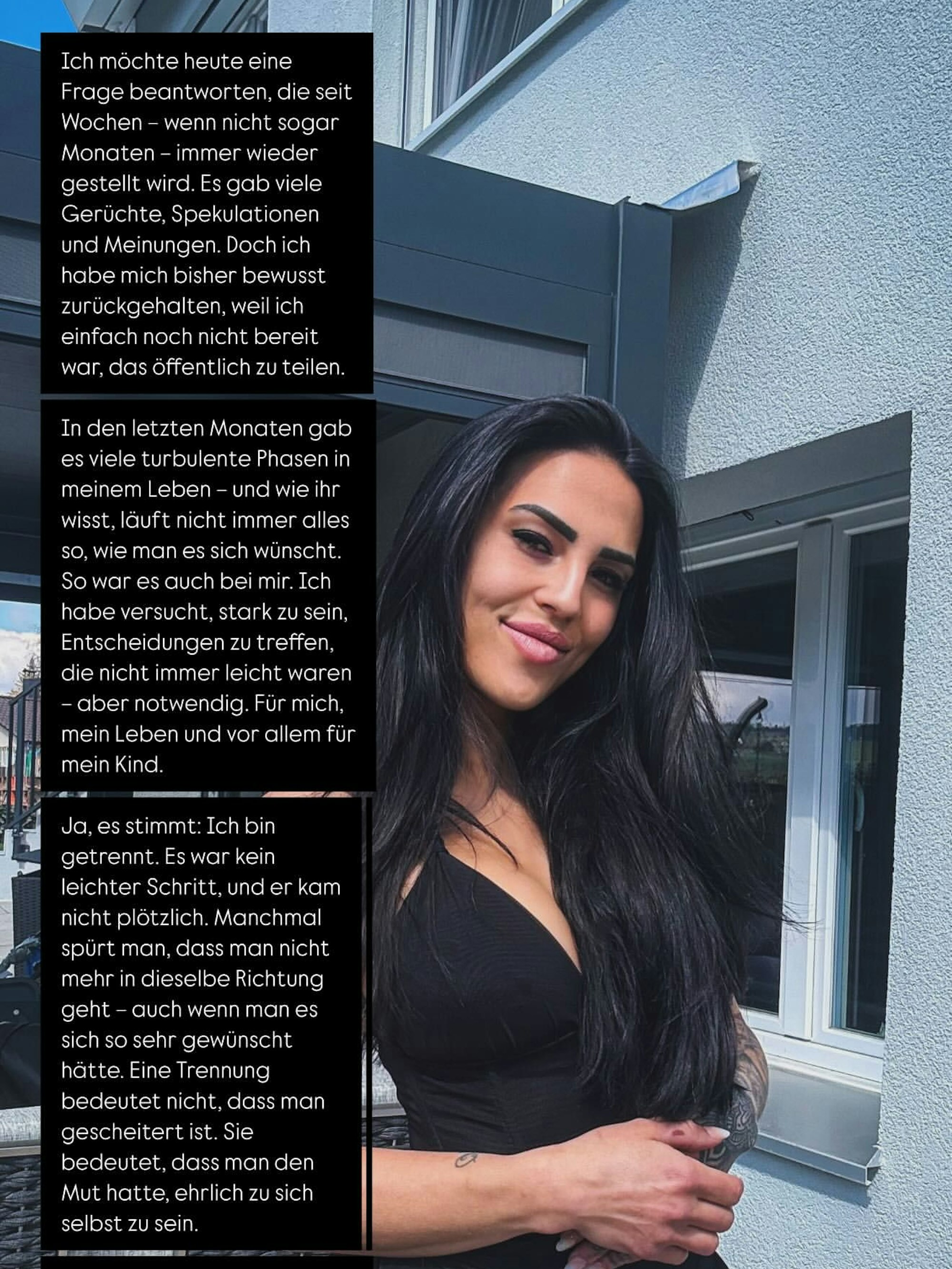 Elena Miras gibt Trennung auf Instagram bekannt.