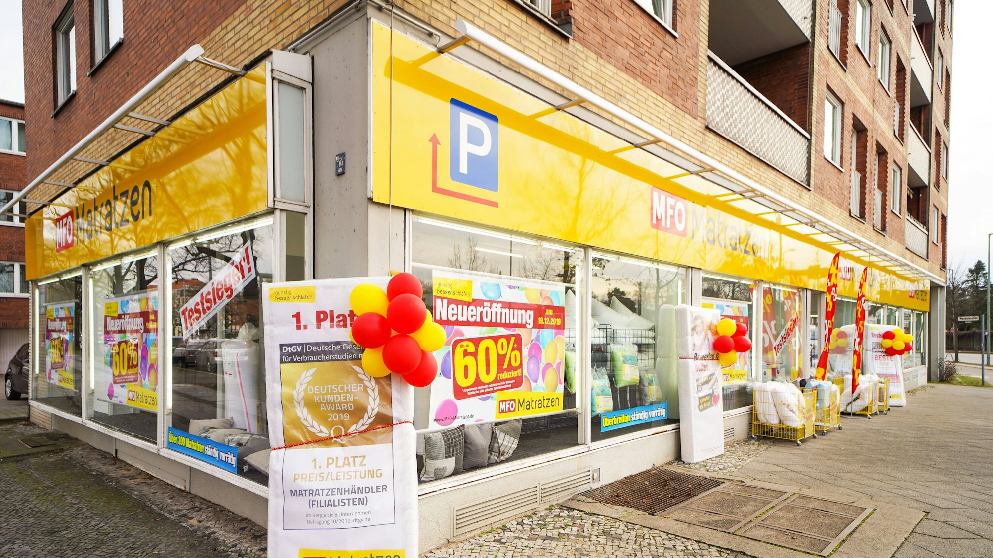 Eine MFO-Filiale in Berlin. Der Matratzenhersteller hat ein Insolvenzverfahren in Eigenverwaltung gestartet.