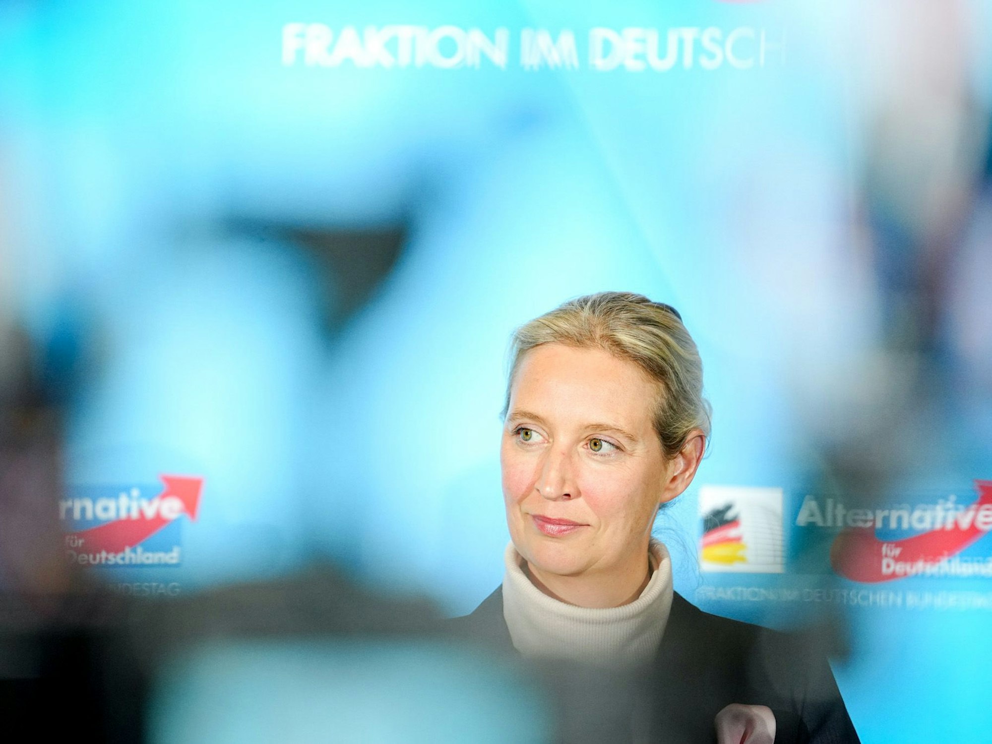 AfD-Chefin Alice Weidel gibt nach der Fraktionssitzung ihrer Partei am 24. März eine Pressekonferenz in Berlin.