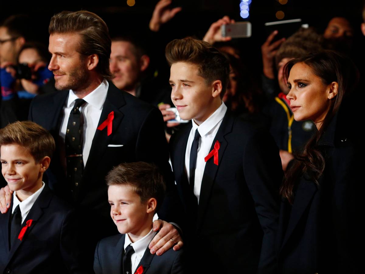 Familie Beckham bei einem Event 2013 in London.