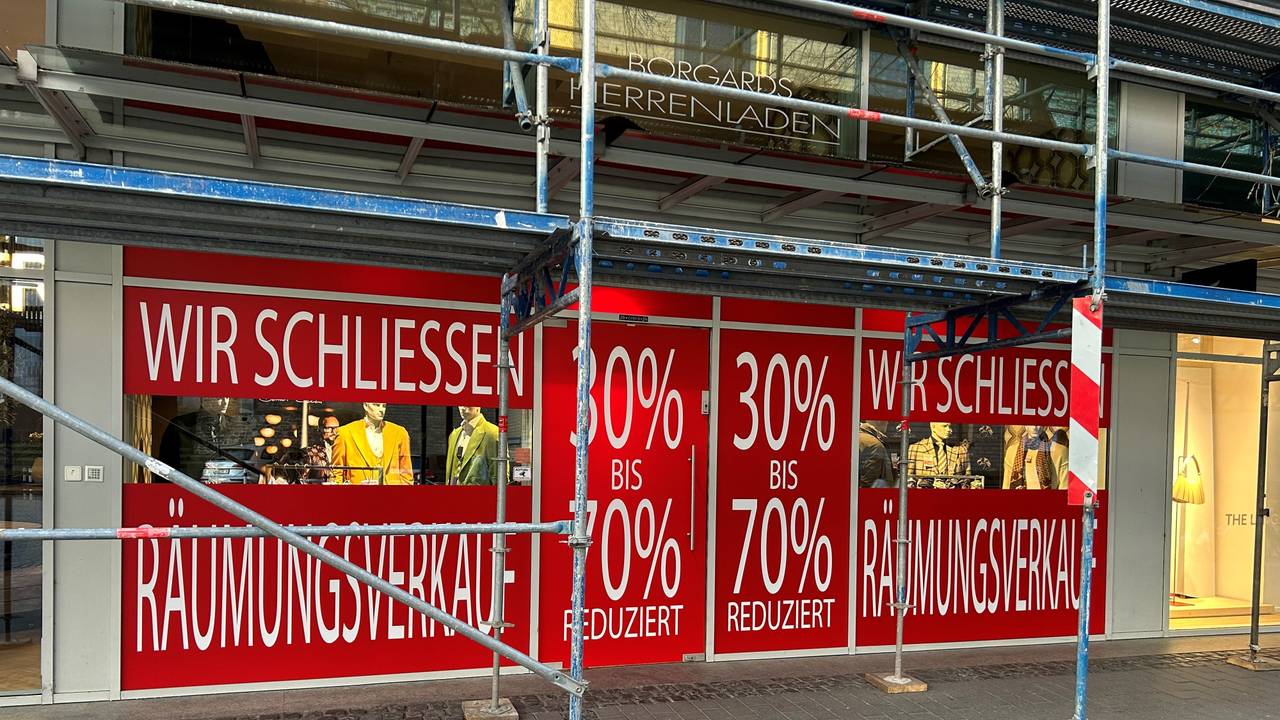 Außenansicht von Borgards Herrenladen in Köln.