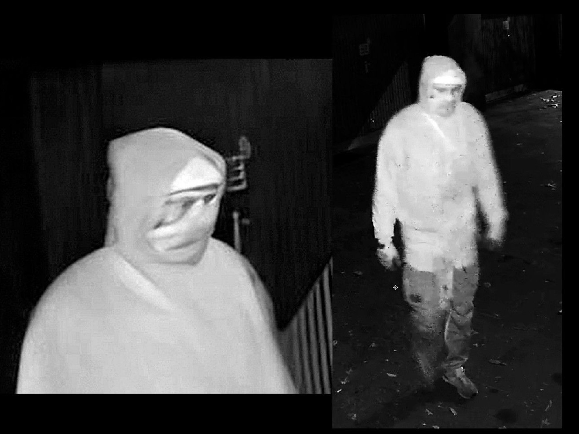 Die Kölner Polizei sucht nach diesem Pyro-Zündler. Die Aufnahmen stammen aus einer privaten Überwachungskamera.