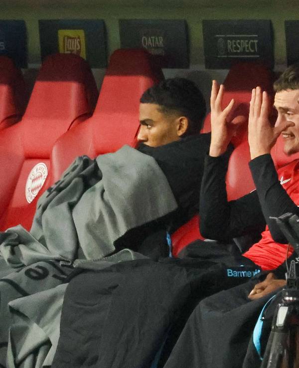 Florian Wirtz und Jeremie Frimpong reagieren gefrustet nach ihren Auswerchslungen gegen den FC Bayern.