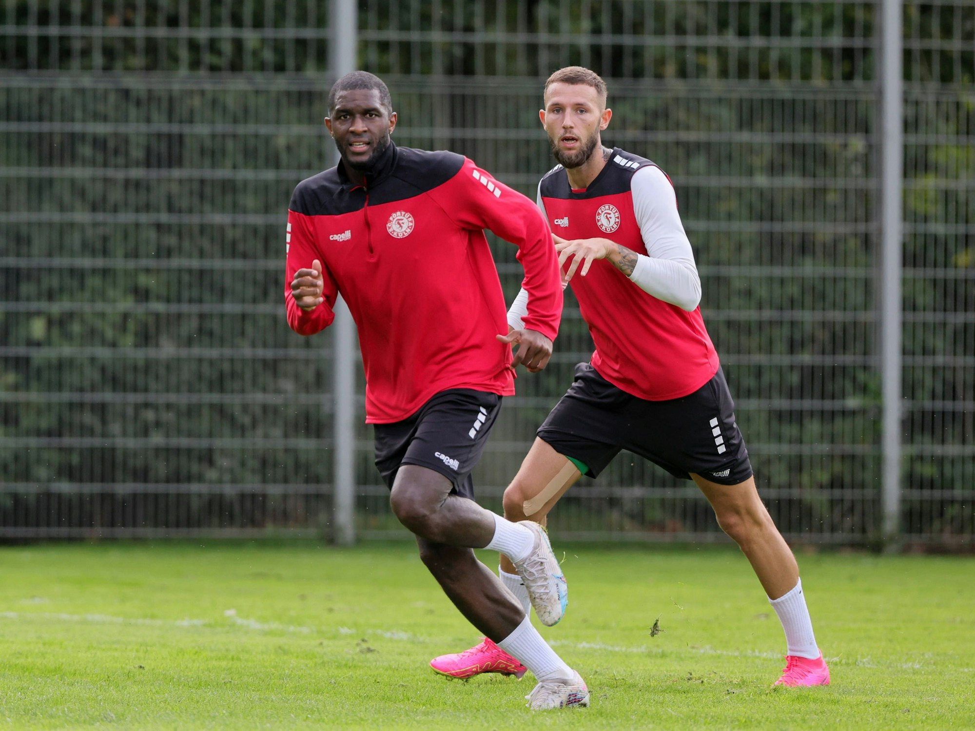 Ex-FC-Profi Anthony Modeste hielt sich im Sommer 2023 bei Fortuna Köln fit.