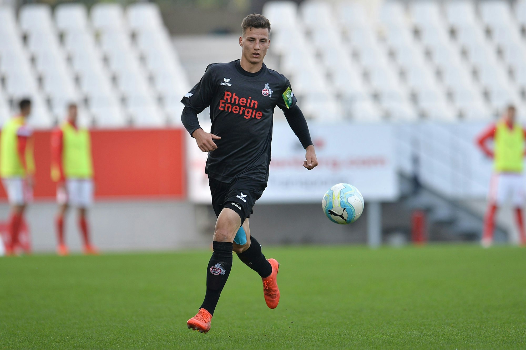 Ex-FC-Talent Michael Schüler am 15. Oktober 2016 beim Regionalliga-Spiel gegen Rot-Weiss Essen.