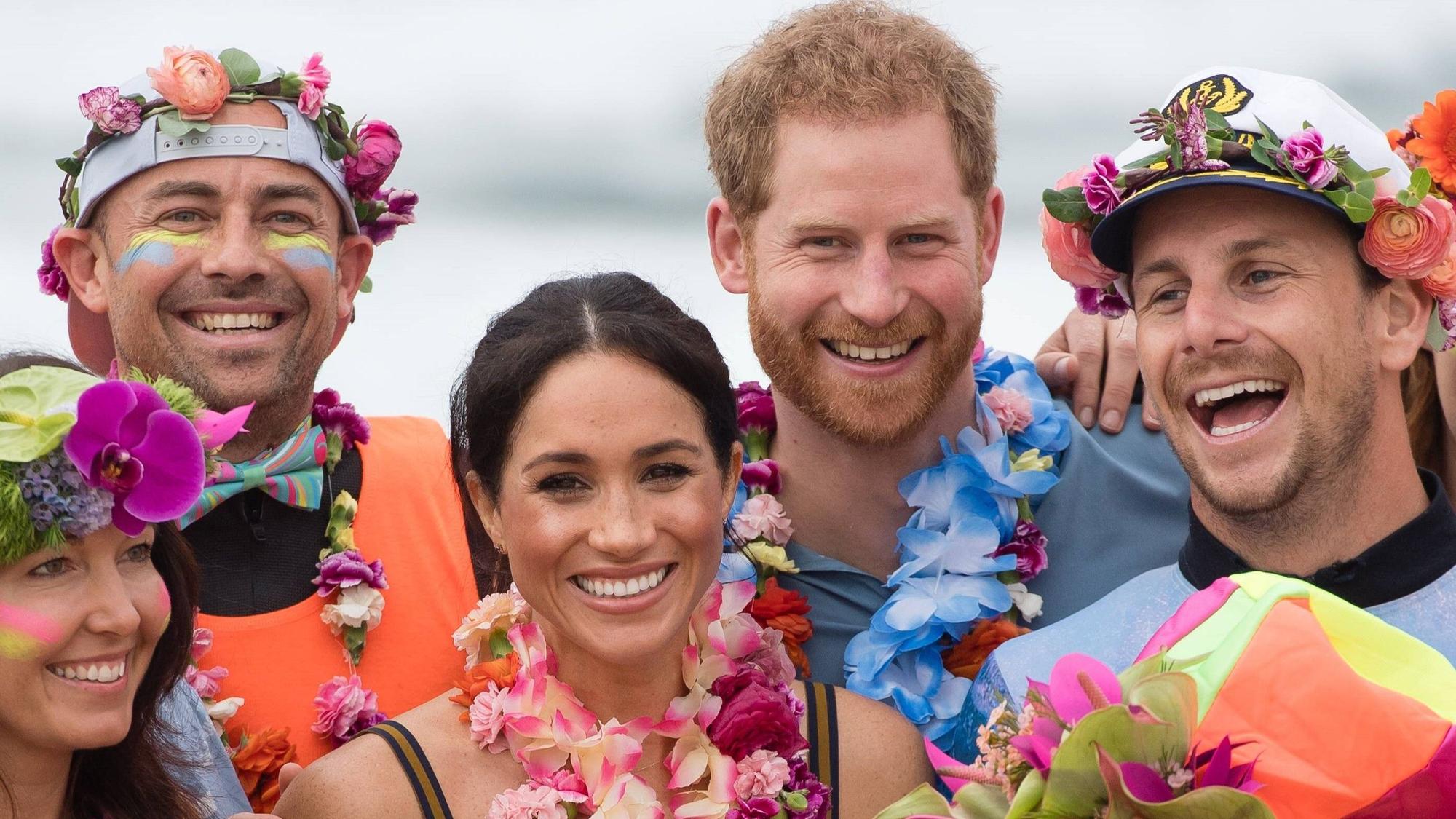 Prinz Harry und seine Frau Meghan Markle bei einem Besuch in Australien.