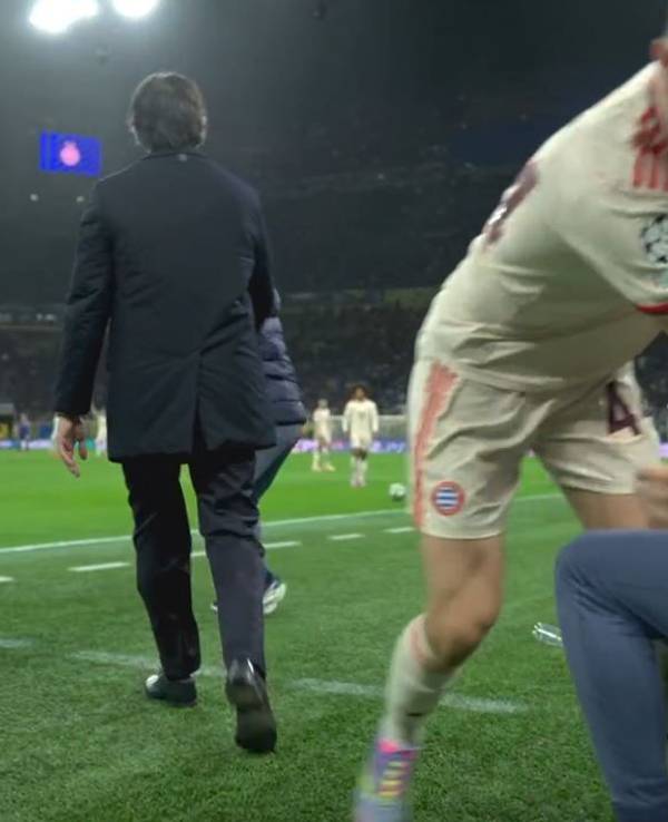 Der Moment als Josip Stanisic in der Nachspielzeit gegen Inter Mailand einen Balljungen von seinem Stuhl schubste.