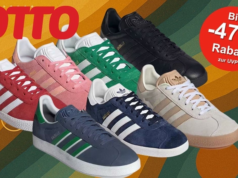 adidas GAZELLE in verschiedenen sommerlichen Farben auf buntem Hintergrund